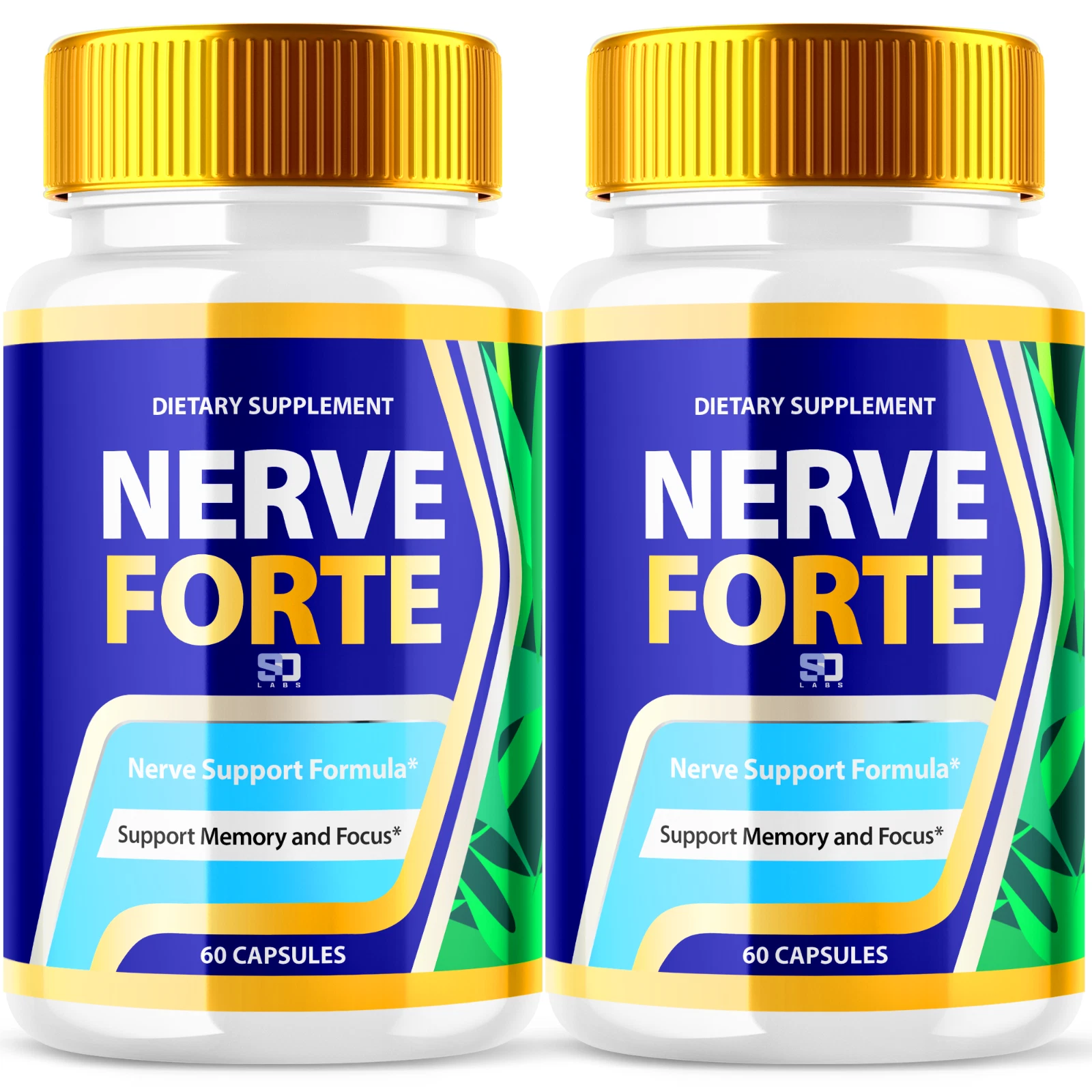 (2 Pack) Nerve Forte Pills - Nerve Health & Cognitive Support Supplement 120ct