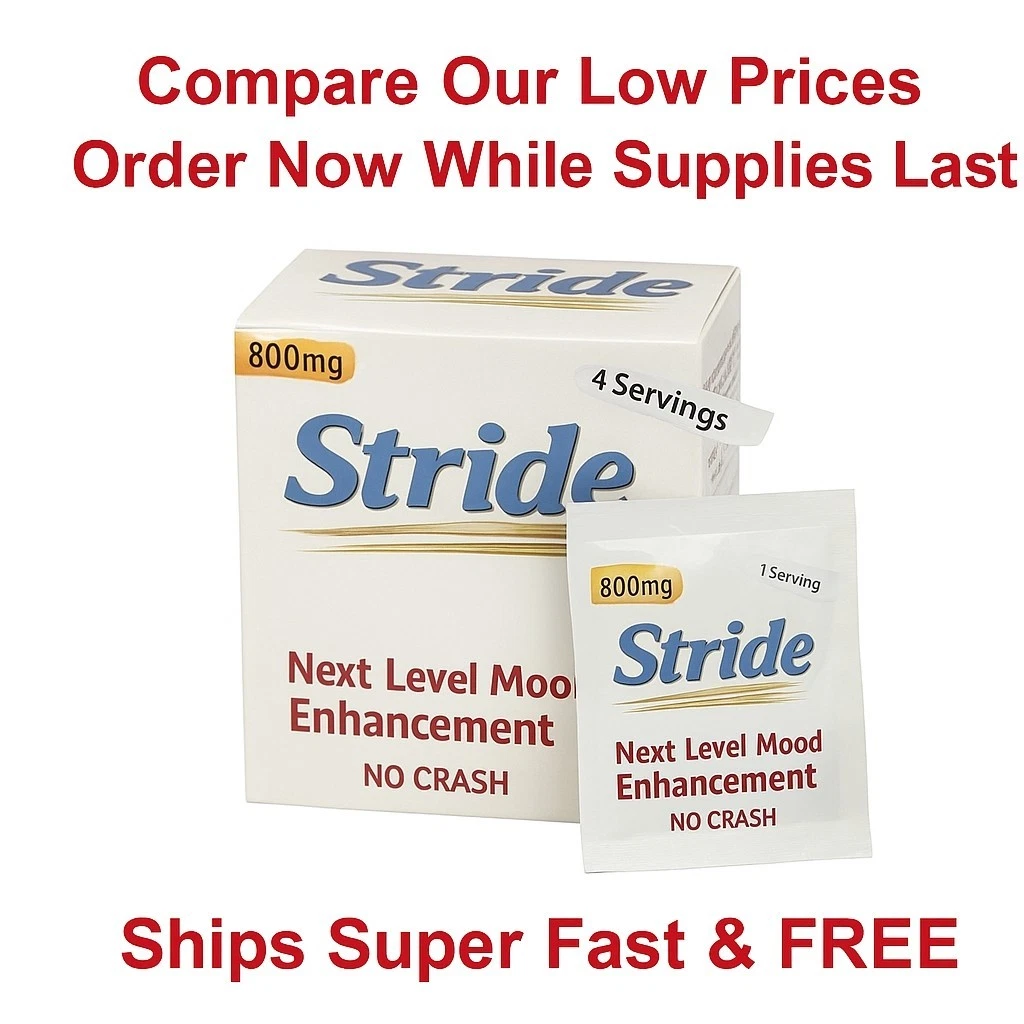 Stride 800 mg - Energize Mood Enhancer To Top Level 4-48 Caps - Exp 1/2028