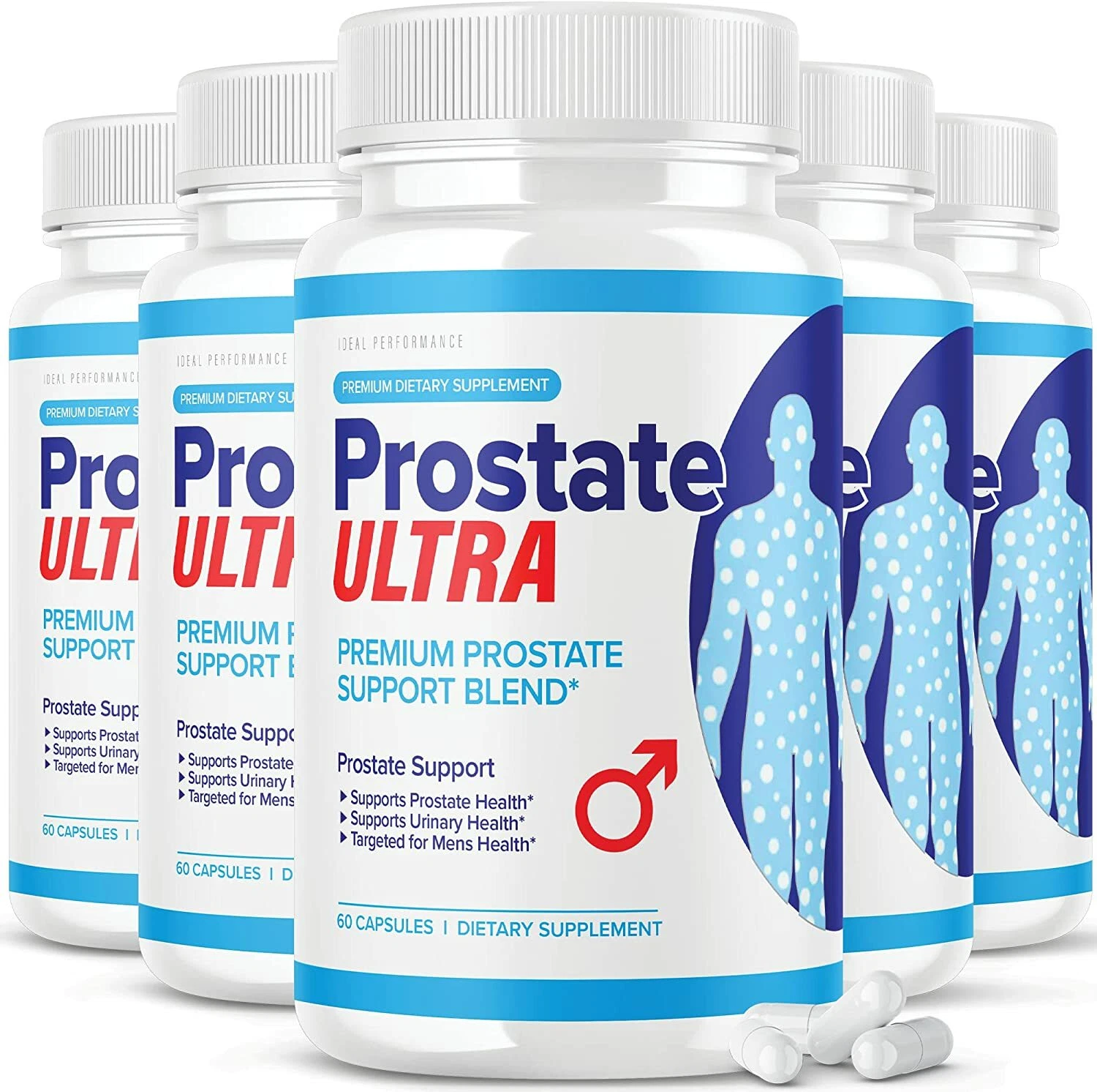 Prostate Ultra Supplements for Men Prostate Health Formula 300 Capsules (5 Pack)