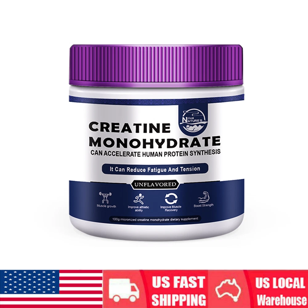 Pure Creatine Monohydrate Powder - Muscle Gain & Recovery BodyBuilding 100g
