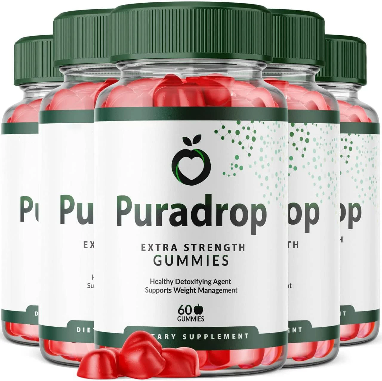 [186042622897] (5 Bottle) Puradrop Extra Strength Puradrops Gummies (300 Gummies)