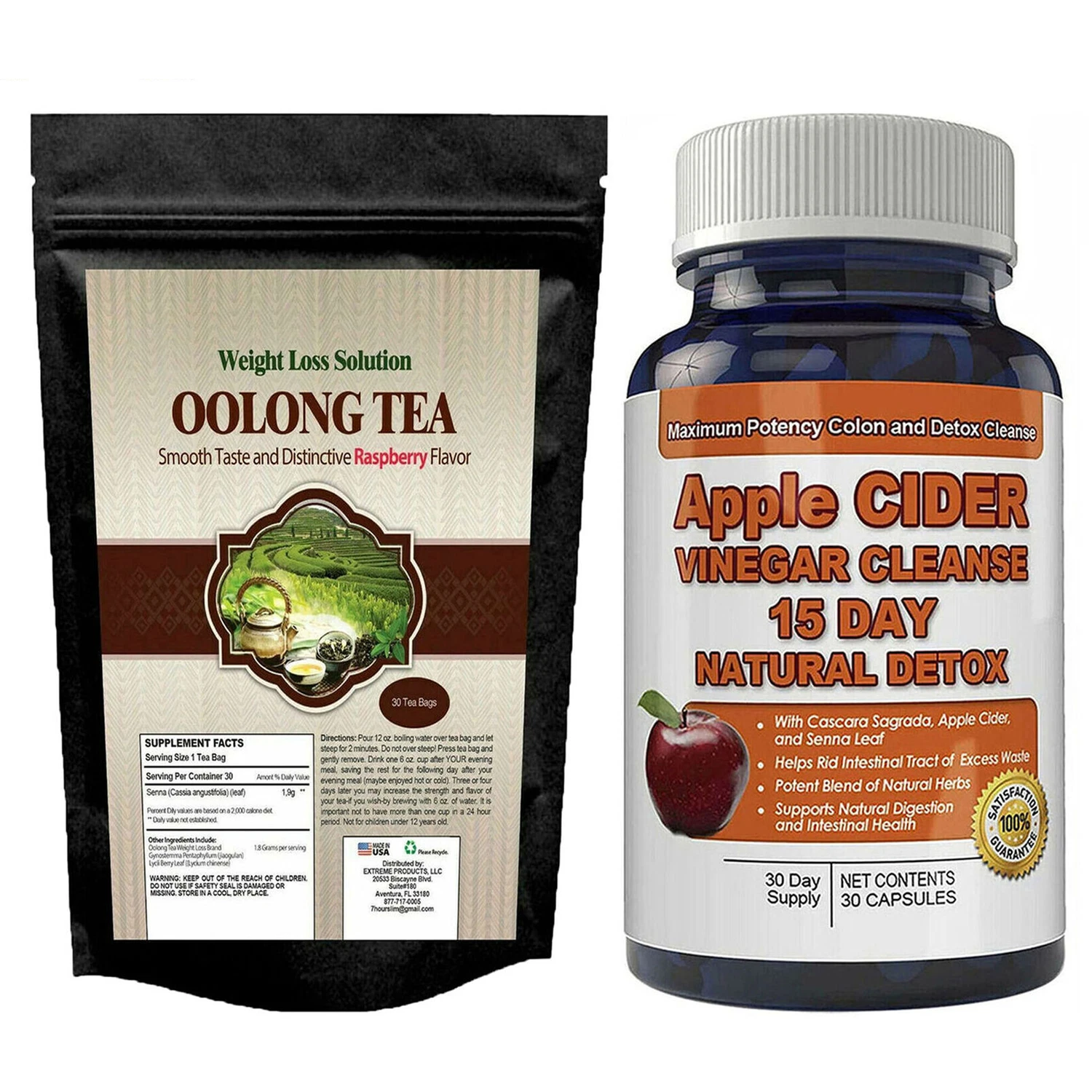 Oolong Tea Fat Burn Weight Loss Apple Cider Vinegar Cleanse Detox Supplements