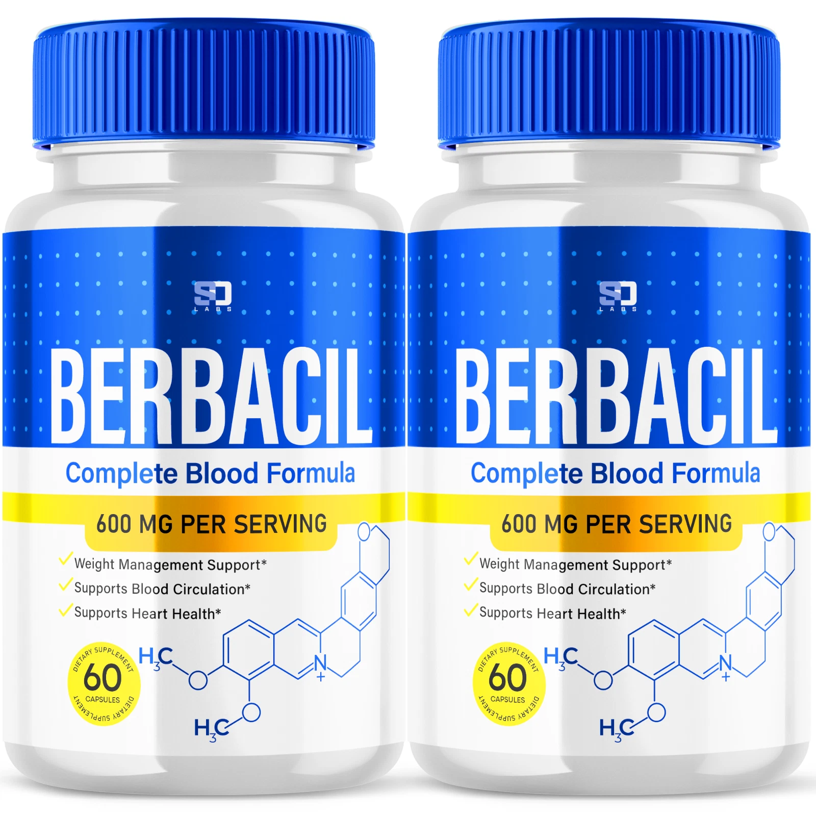 Berbacil Capsules - Promotes balanced blood sugar and pressure (2 Pack)