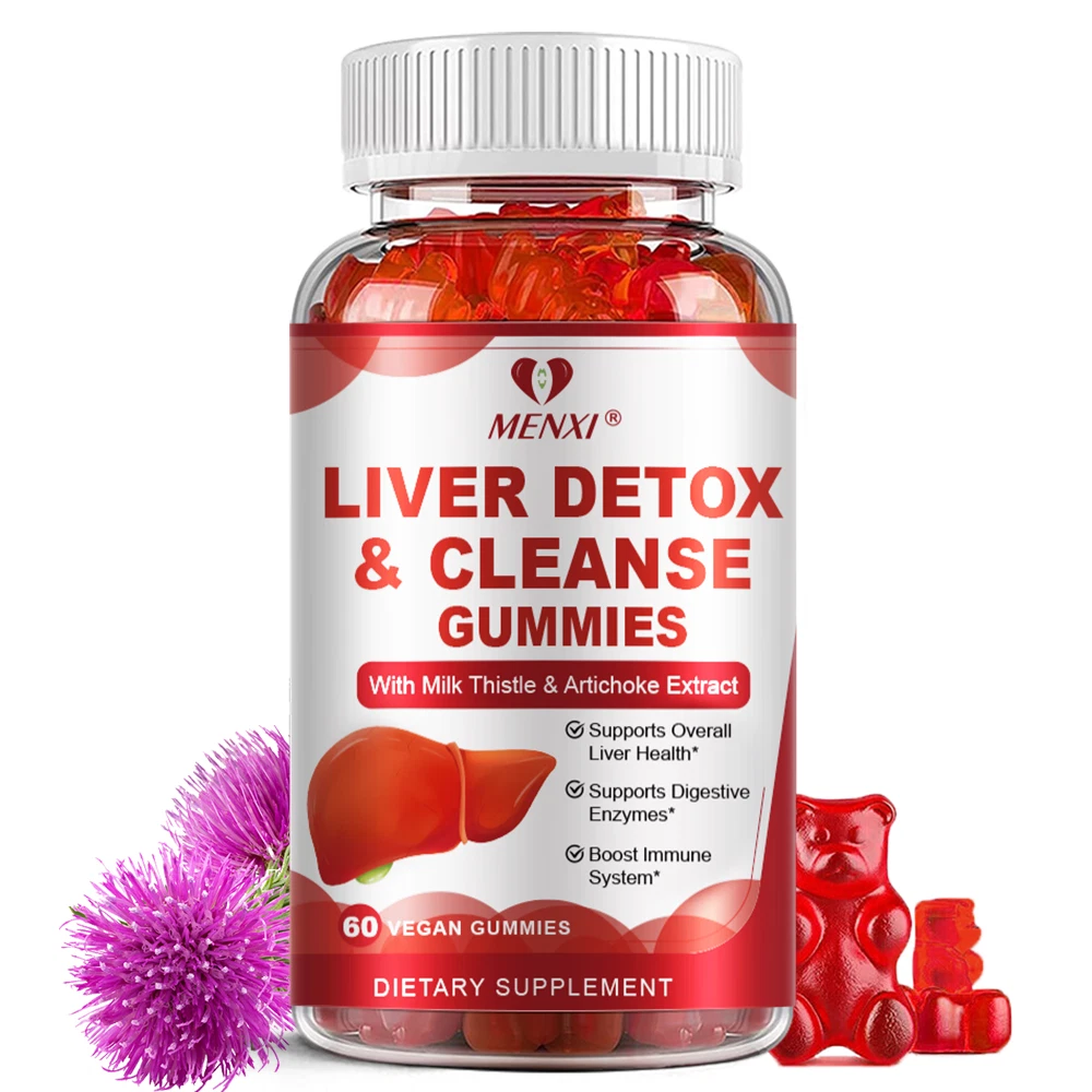 MENXI Liver Cleanse Gummies - Toxin Removal Support with Artichoke Extract & NAC