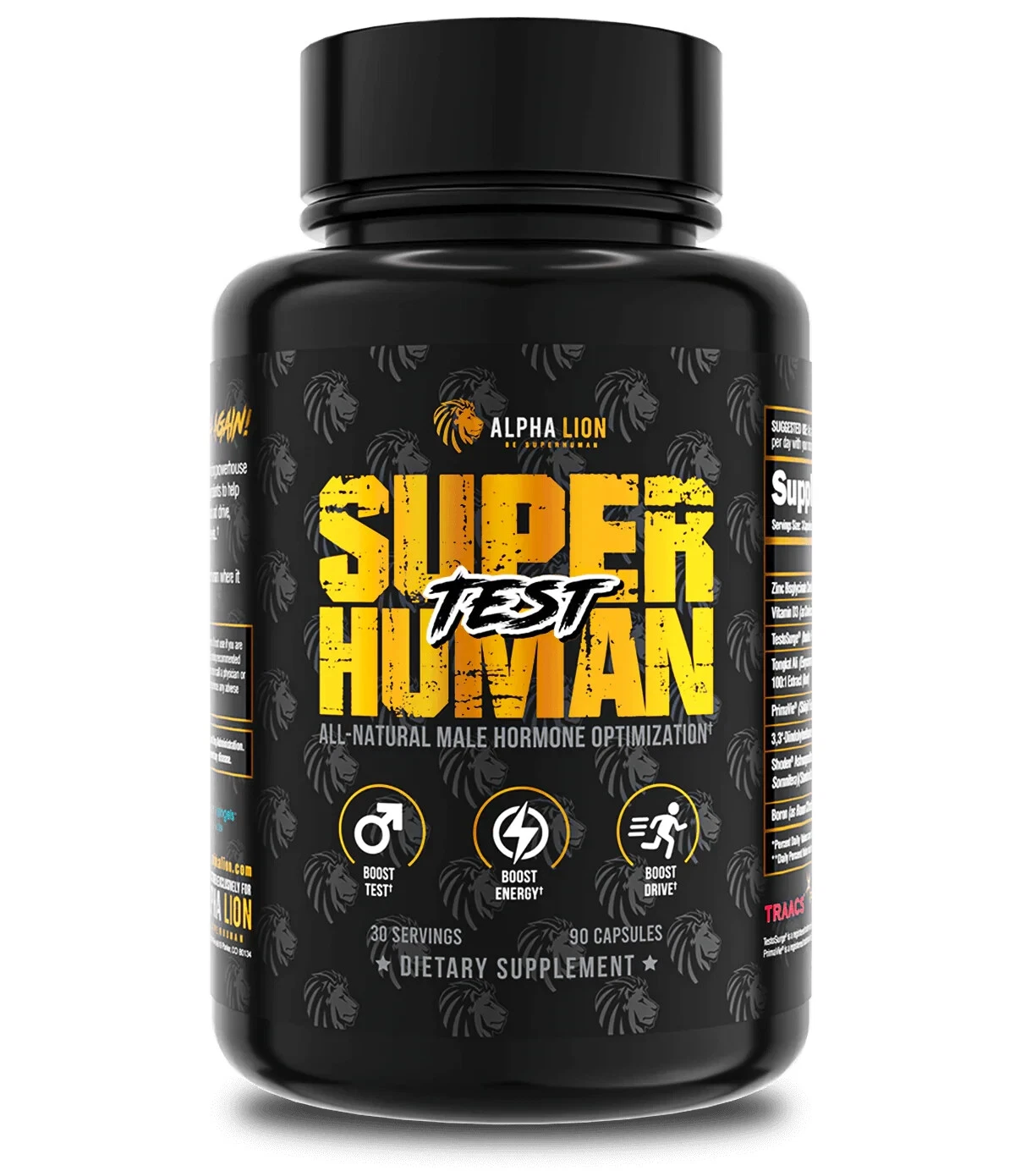 Alpha Lion Super Human Test Natural Testosterone Booster Muscle Builder 90 Caps