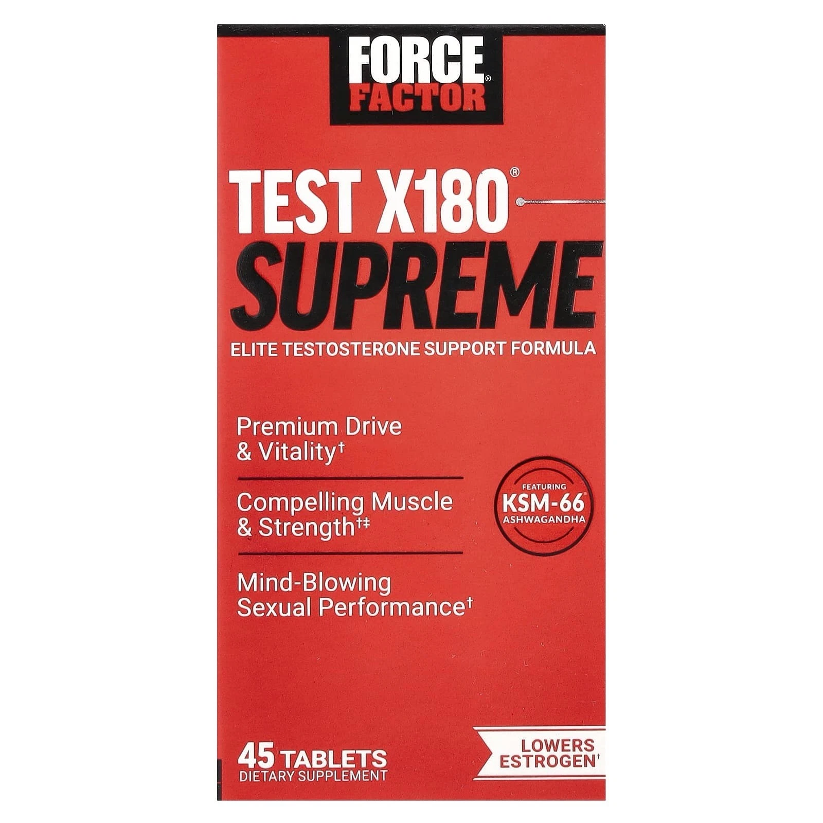 Force Factor Alpha King Supreme Dietary Supplement - 45 Tablets