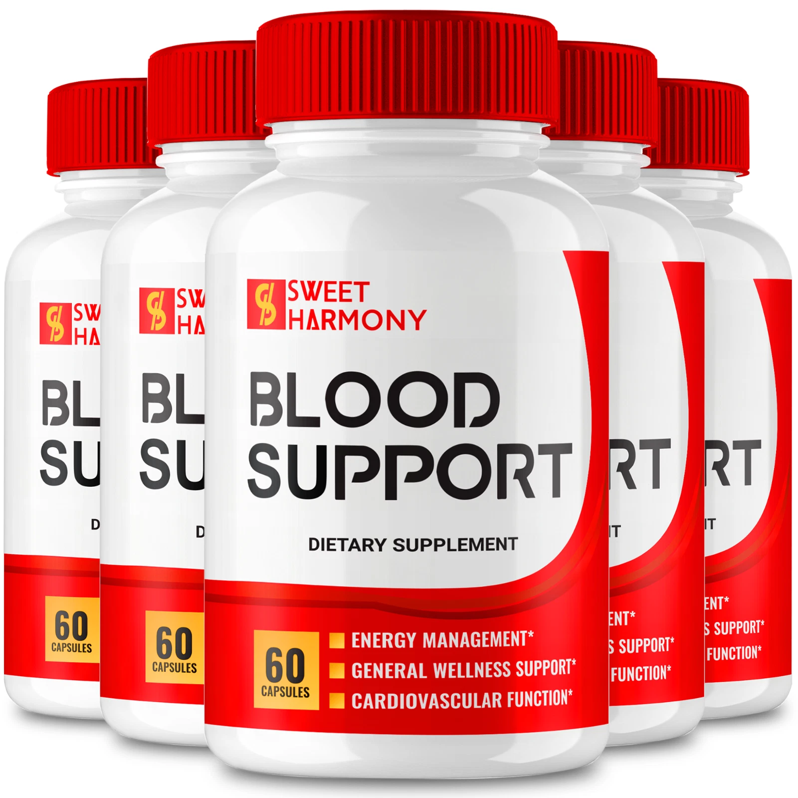 [176794987711] (5 Pack) Sweet Harmony Capsules, Blood Formula Support Capsules (300 Capsules)