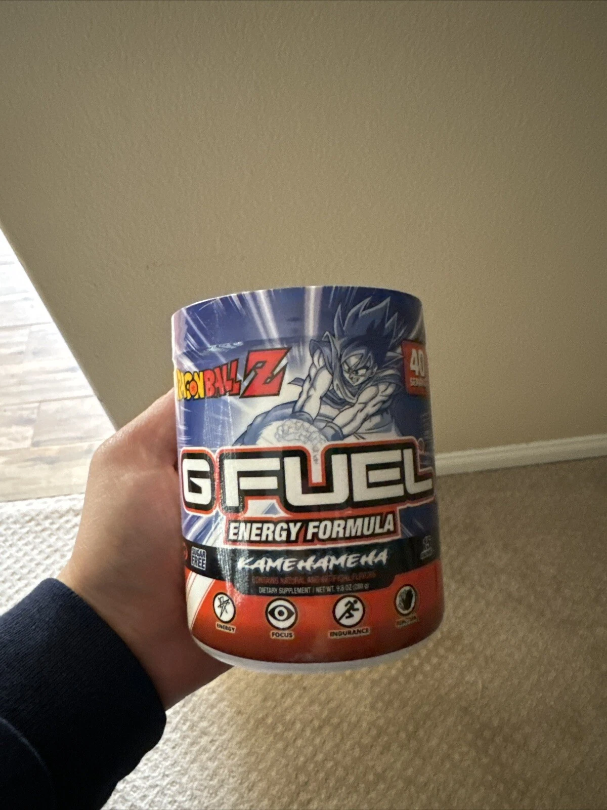 GFuel Kamehameha Limited Edition 40 Servings Tub DragonBall Z Collab Gamma Labs