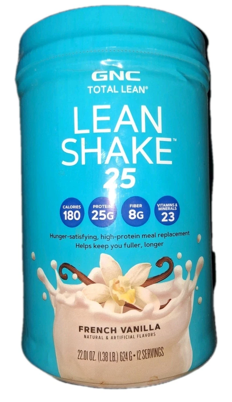 GNC Total Lean Shake 25 French Vanilla Protein Powder 12 Servings Best By 1/27