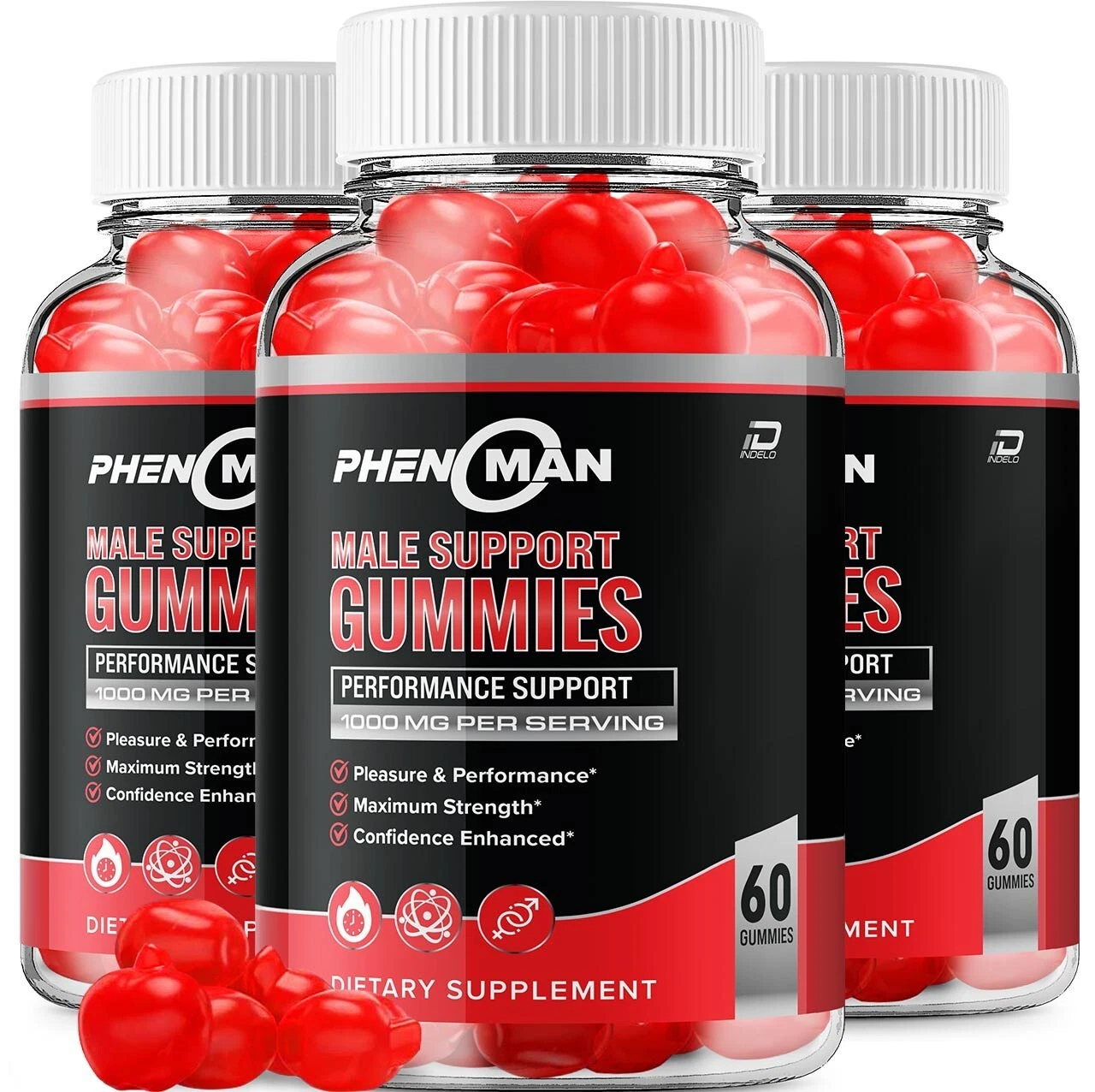 [405259747523] (3 Pack) Phenoman for Men Gummies - Pheno man Support Muscle Growth...