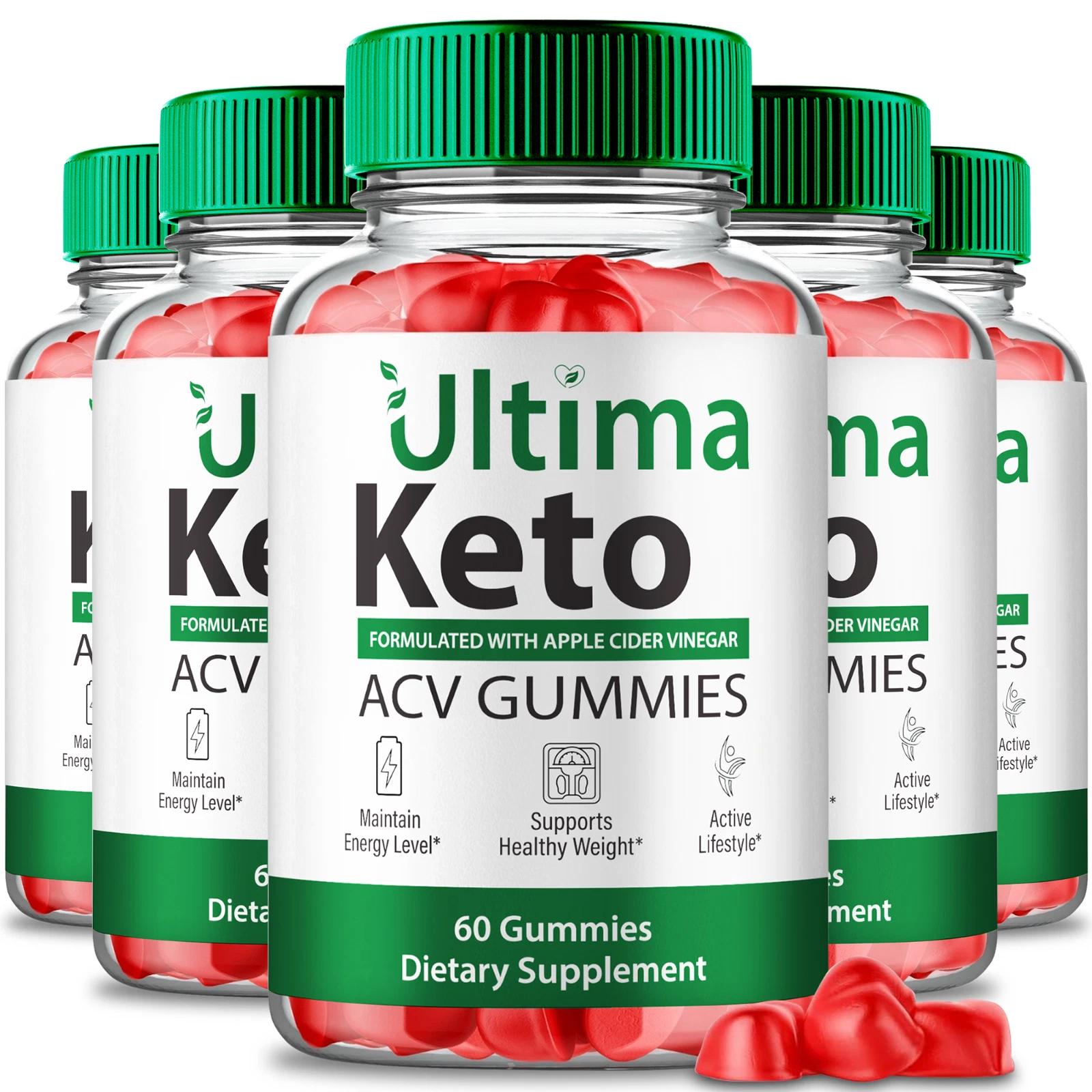(5 Pack) Ultima Keto ACV Gummies - Advanced Fat Burning Formula for Weight Loss