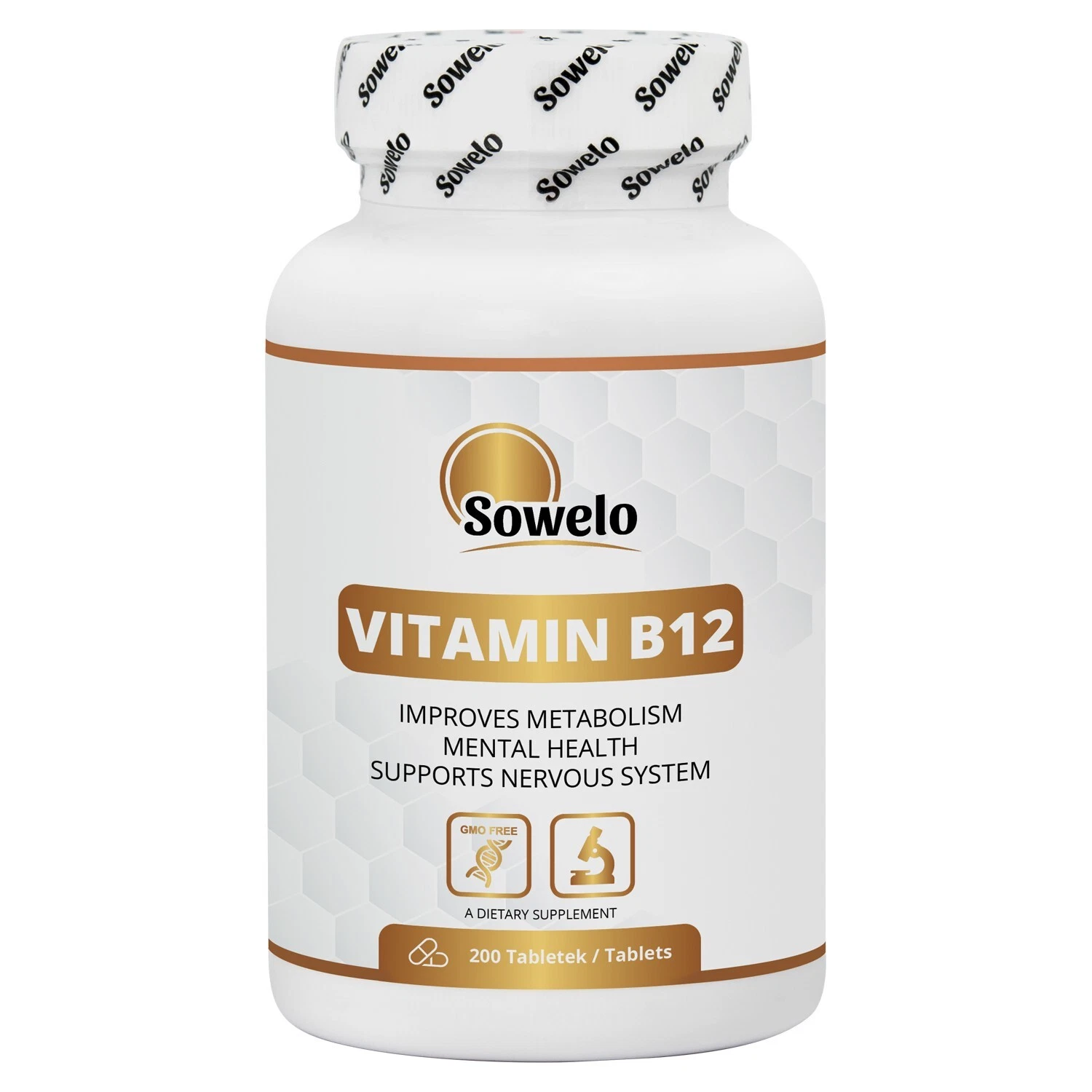 [365429368366] Vitamin B12 Tablets – High Strength, Energy & Nervous System Support – Sowelo