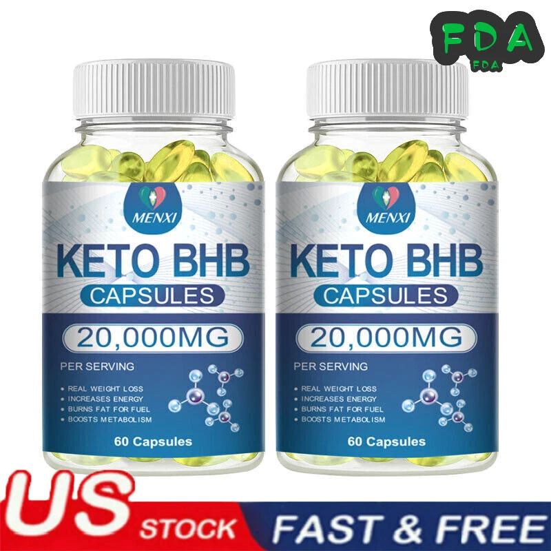Keto Diet Pills BHB Best Ketogenic Carb Blocker Advanced Supplement 2×60Capsules