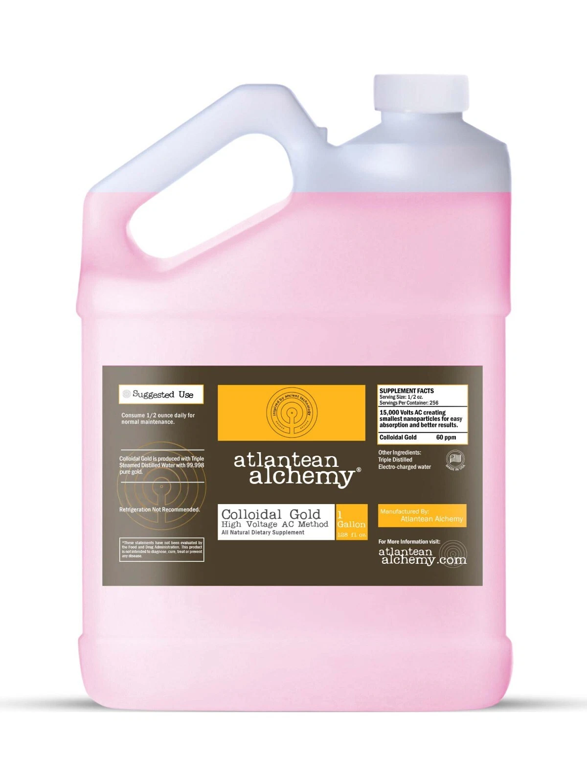 Colloidal Gold Gallon Jug 60PPM (128oz)
