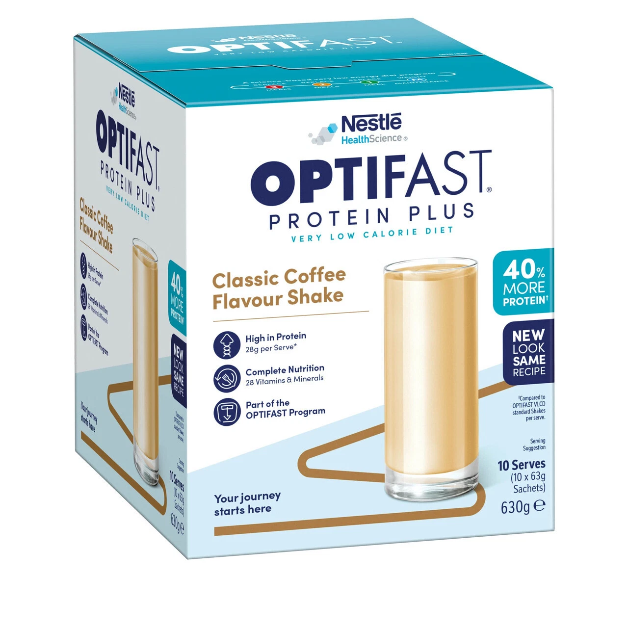 4 x Optifast VLCD Protein Plus Classic Coffee Shake 10 Sachets x 63g
