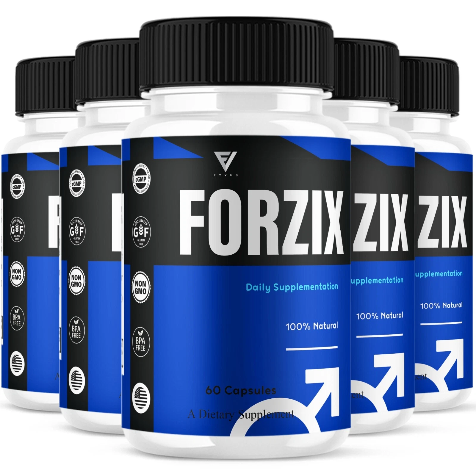 (5 Pack) Forzix Performance Supplement Forzicks Maximum Strength (300 Capsules)