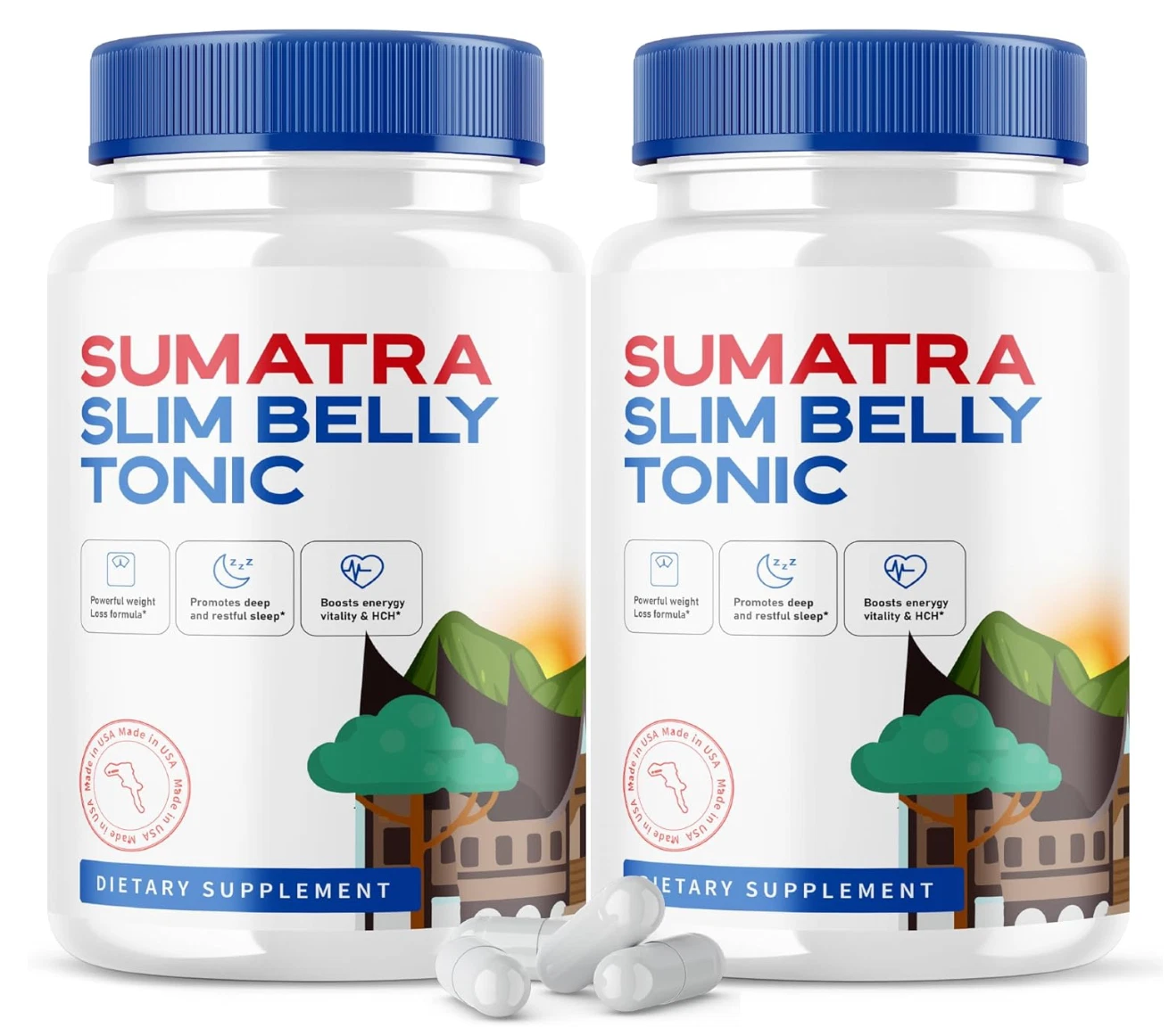 (2 PACK ) Sumatra Slim Belly Tonic Capsules to Support Weight loss and Energy