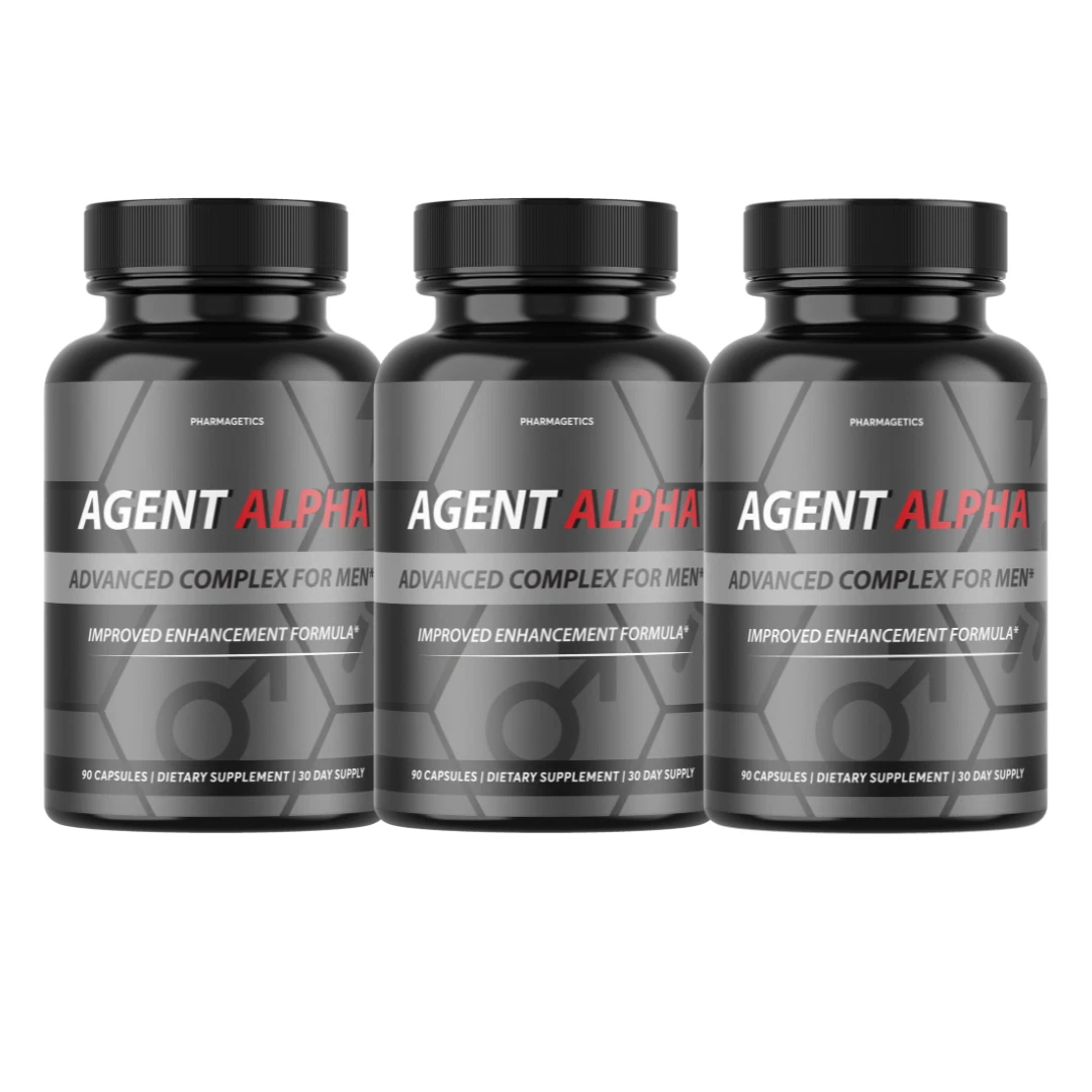 Agent Alpha Supplement for Men Virility Performance Formula - 3 Bottles