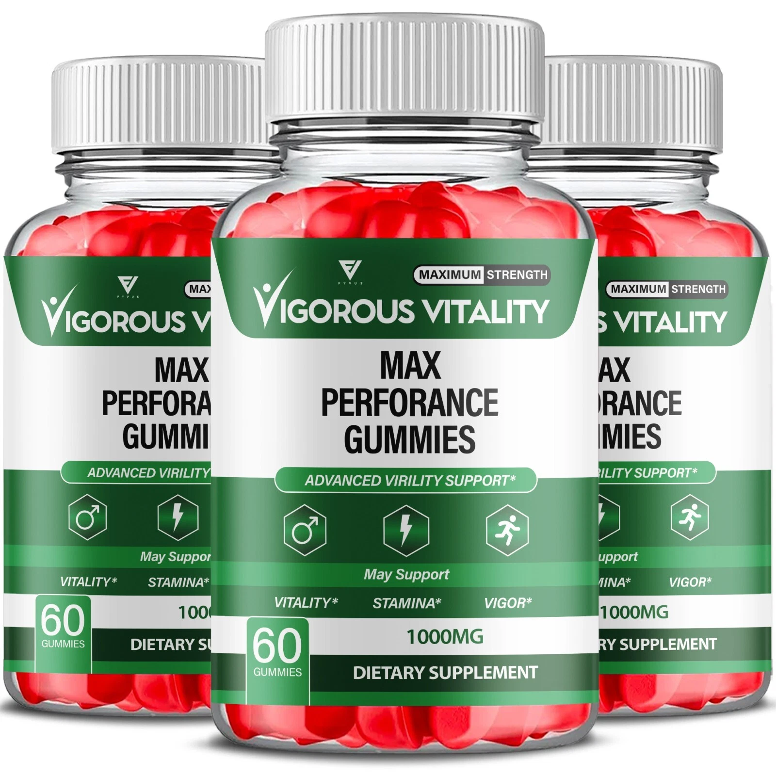 (2 Pack) Vigorous Vitality Gummies, Vigorous Vitality Supplement (120 Gummies)