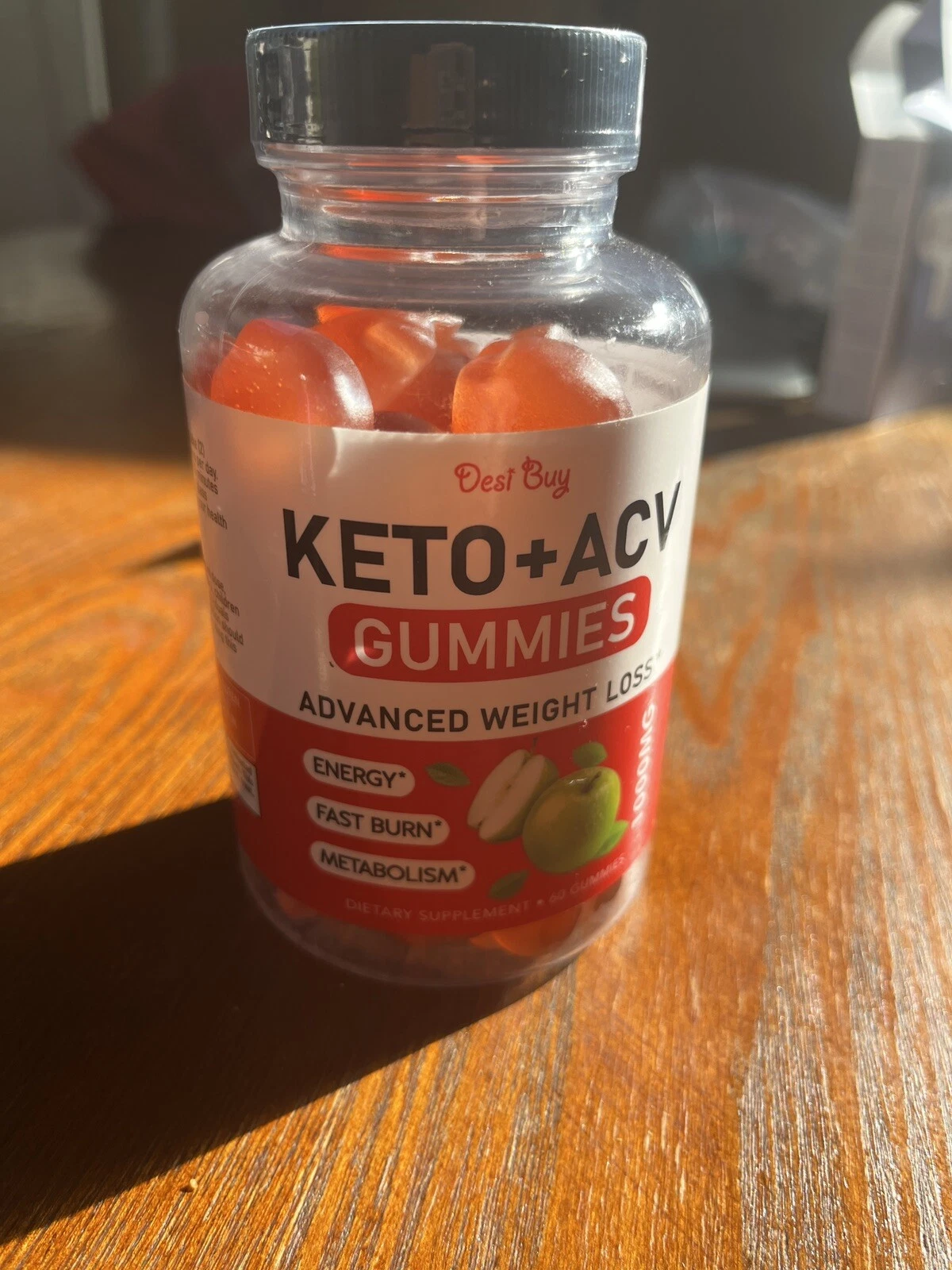 KETO + ACV apple cider vinegar GUMMIES Advanced Weight Loss 60 ct NEW B12