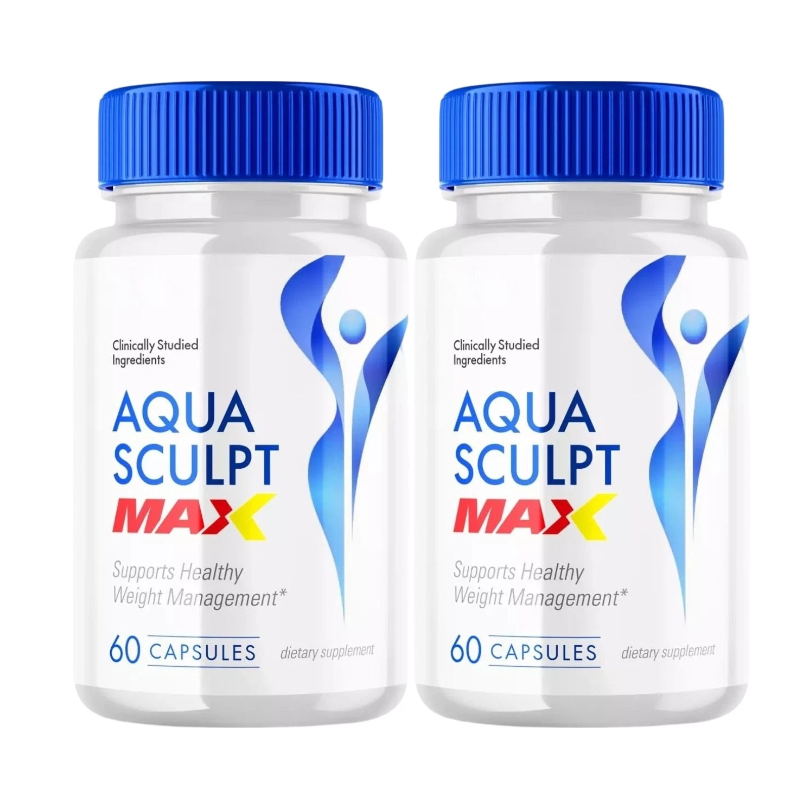 2-Pack Aqua Sculpt Max Weight Loss Support, AquaSculpt Max Strength 120 Capsules
