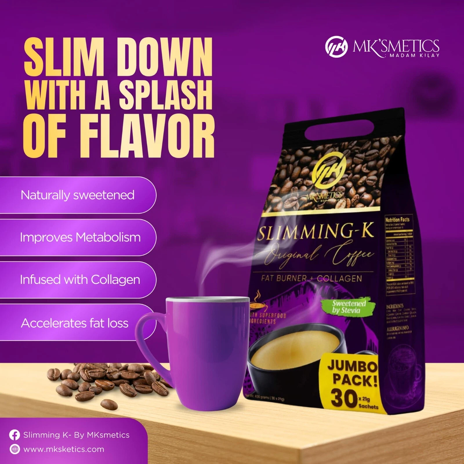 Jumbo Pack Slimming K Coffee by Madam Kilay
