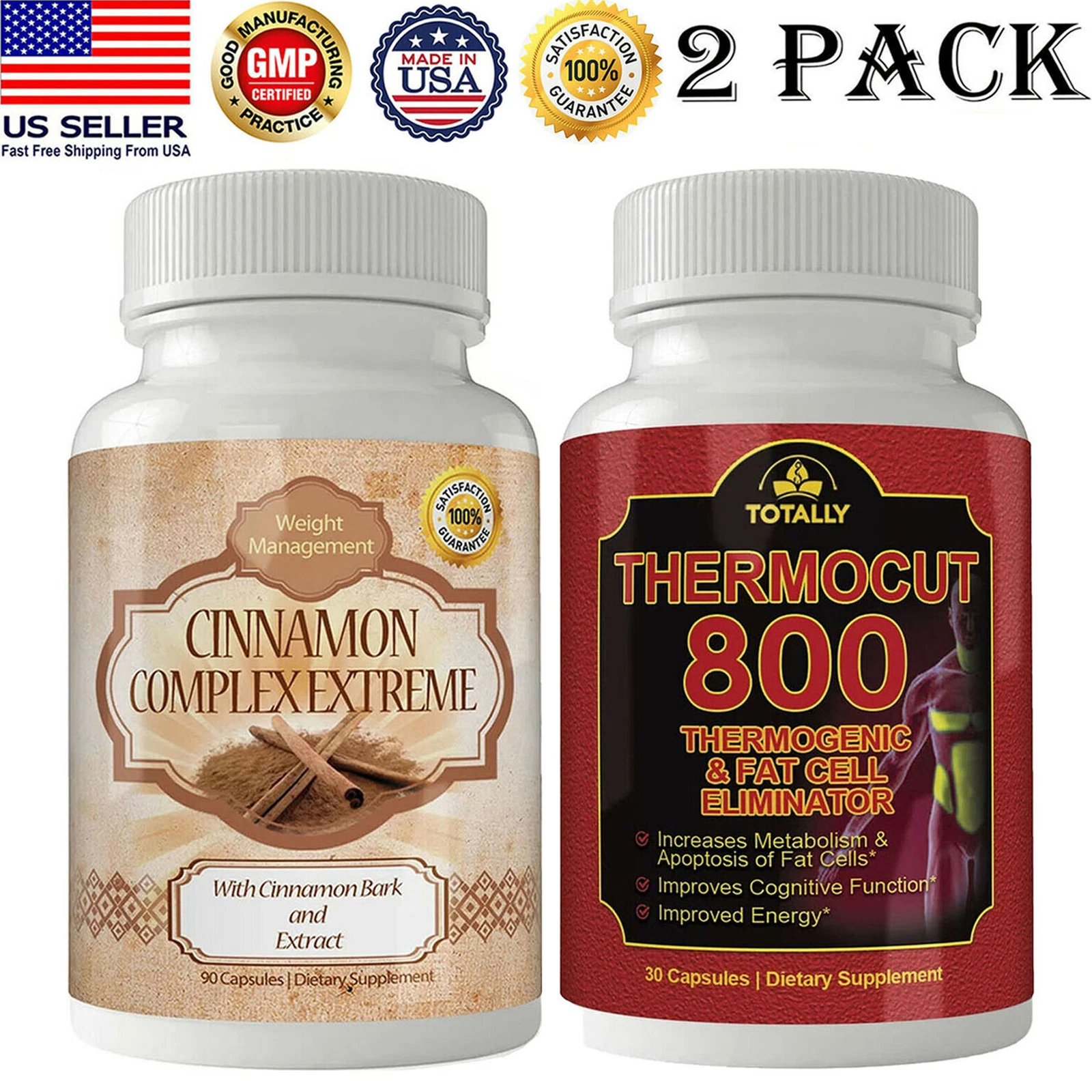 Cinnamon Bark Weight Loss Thermocut Thermogenic Fat Burner Dietary Supplements