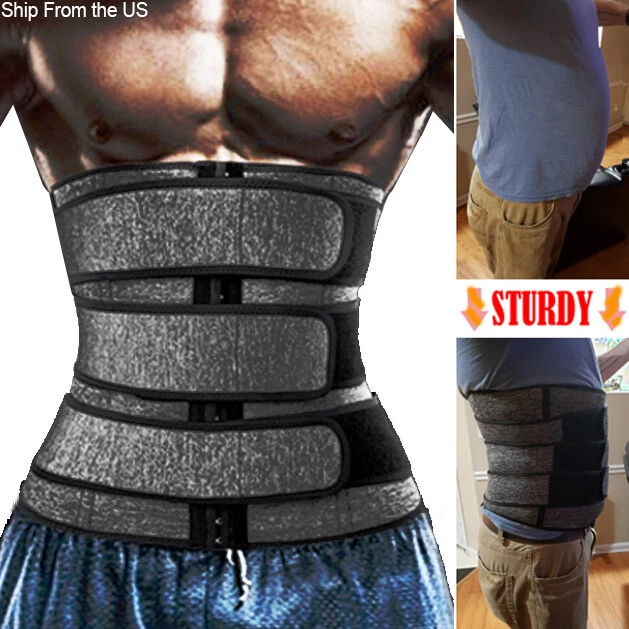 [144451004698] Men's Body Shaper Neoprene Sauna Sweat Workout Waist Trainer Trimmer Belt Corset