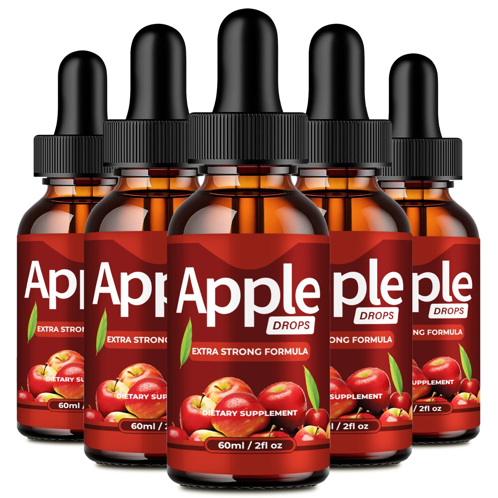 (5 Pack) Apple Drops Advanced Weight Loss, Apple Drops for Energy & Fat Burning