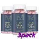 Hair Skin and Nails Gummies, Vegan biotin Vitamins, Healthy Hair- Pack of 3