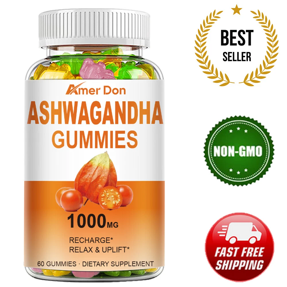 Ashwagandha Gummies, Vegan, KSM 66 Ashwagandha for Stress Support, 60 Count