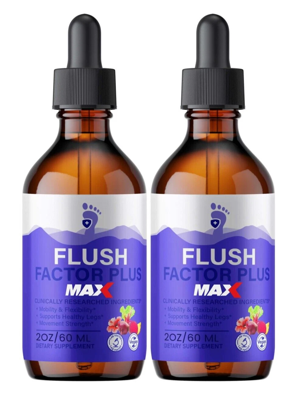[186901202415] Flush Factor Plus MAX Drops for Mobility & Gut Support ( 2 Pack )
