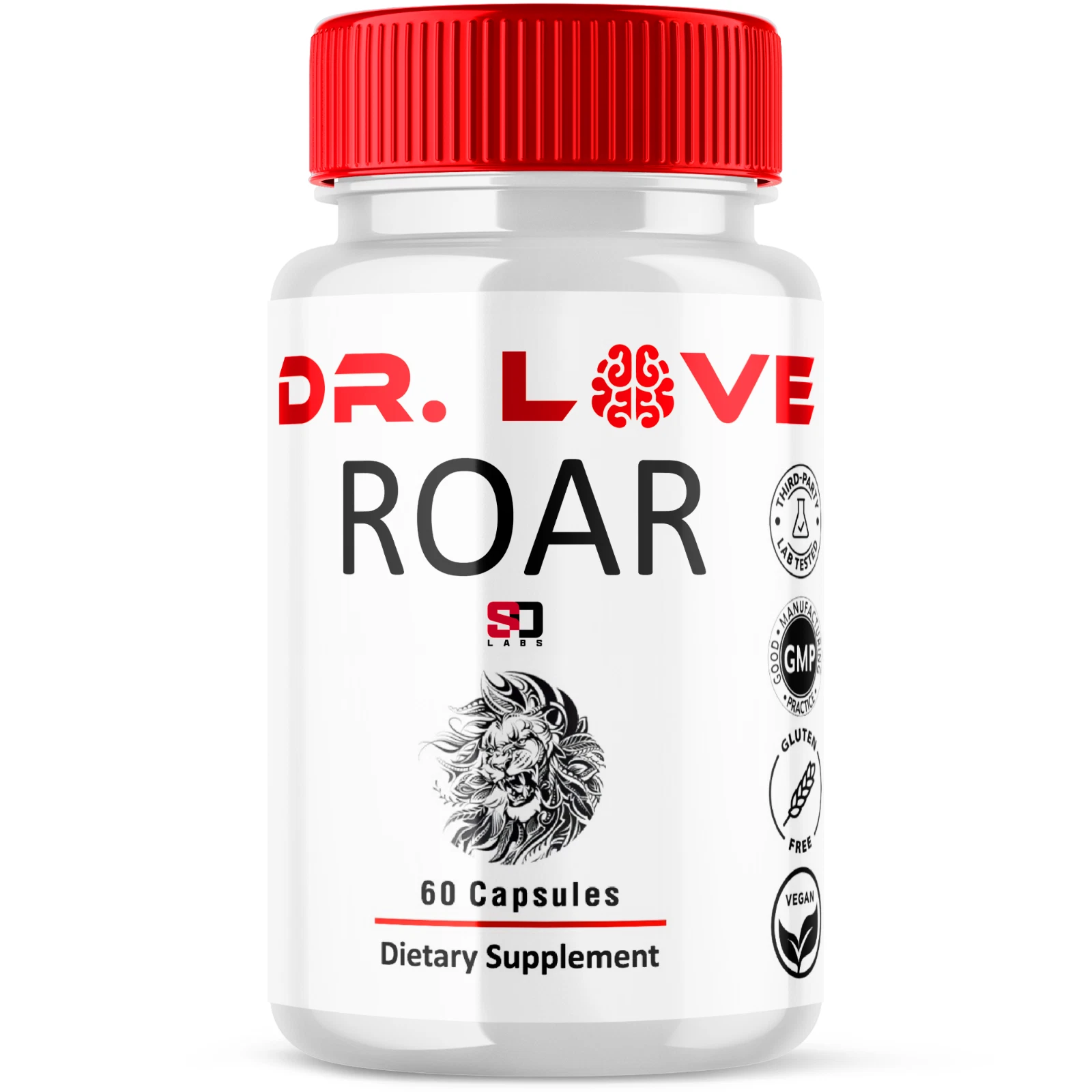 [286031827823] Dr. Love Roar Supports Energy and Vitality Male Health Supplement 60 Capsules