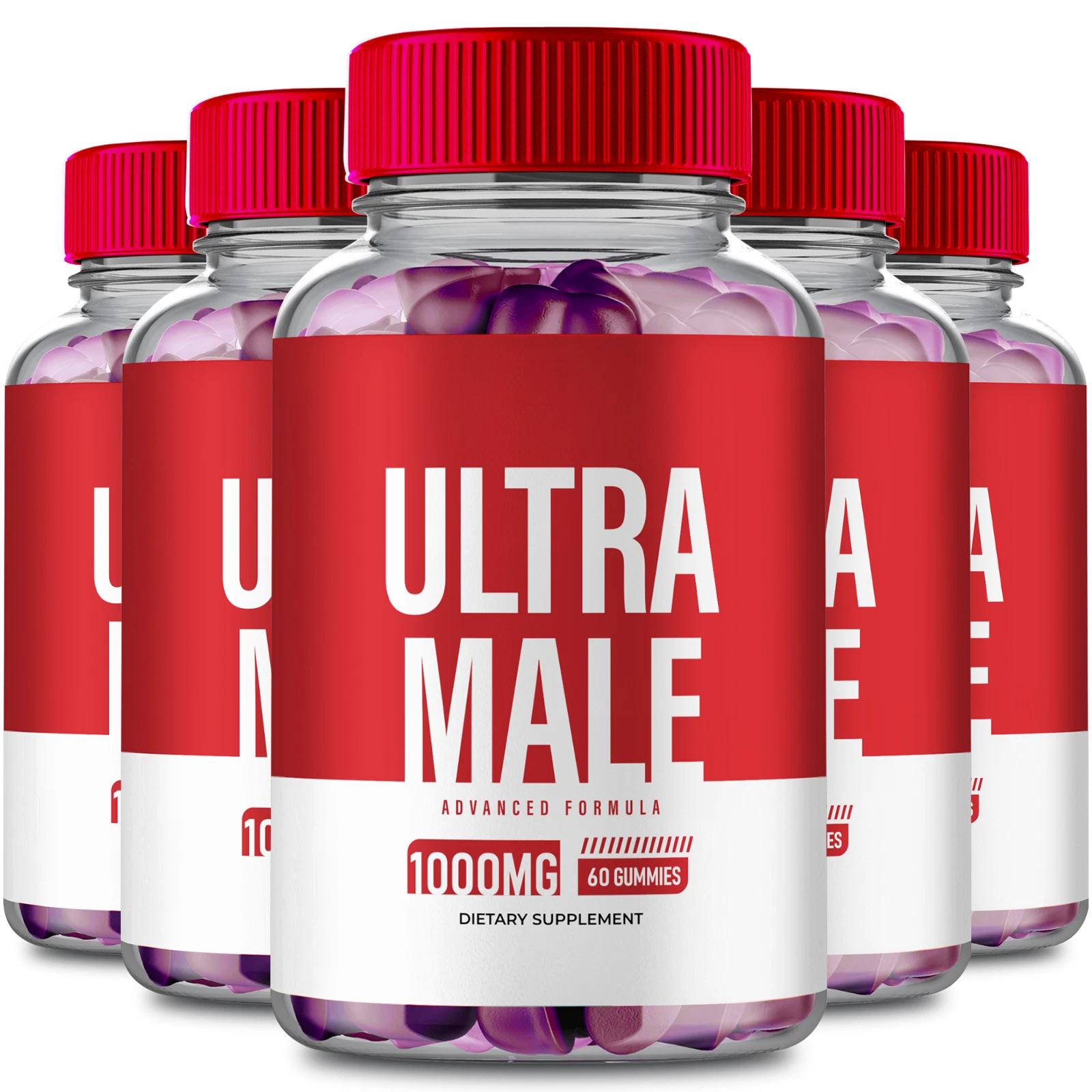 (5 Pack) UltraMale Advanced Male Health Gummies Boost Vitality and Performance
