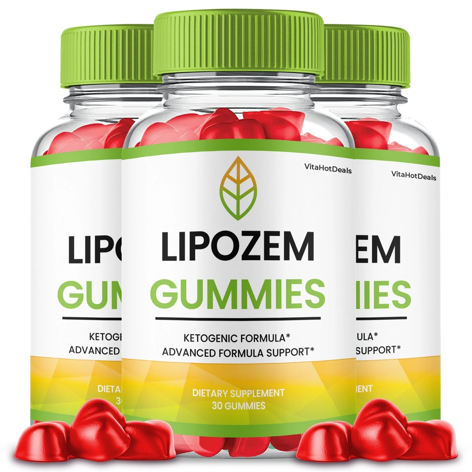 Lipozem Gummies, Maximum Strength, Lipozem Gummies for Men and Women (3 Pack)