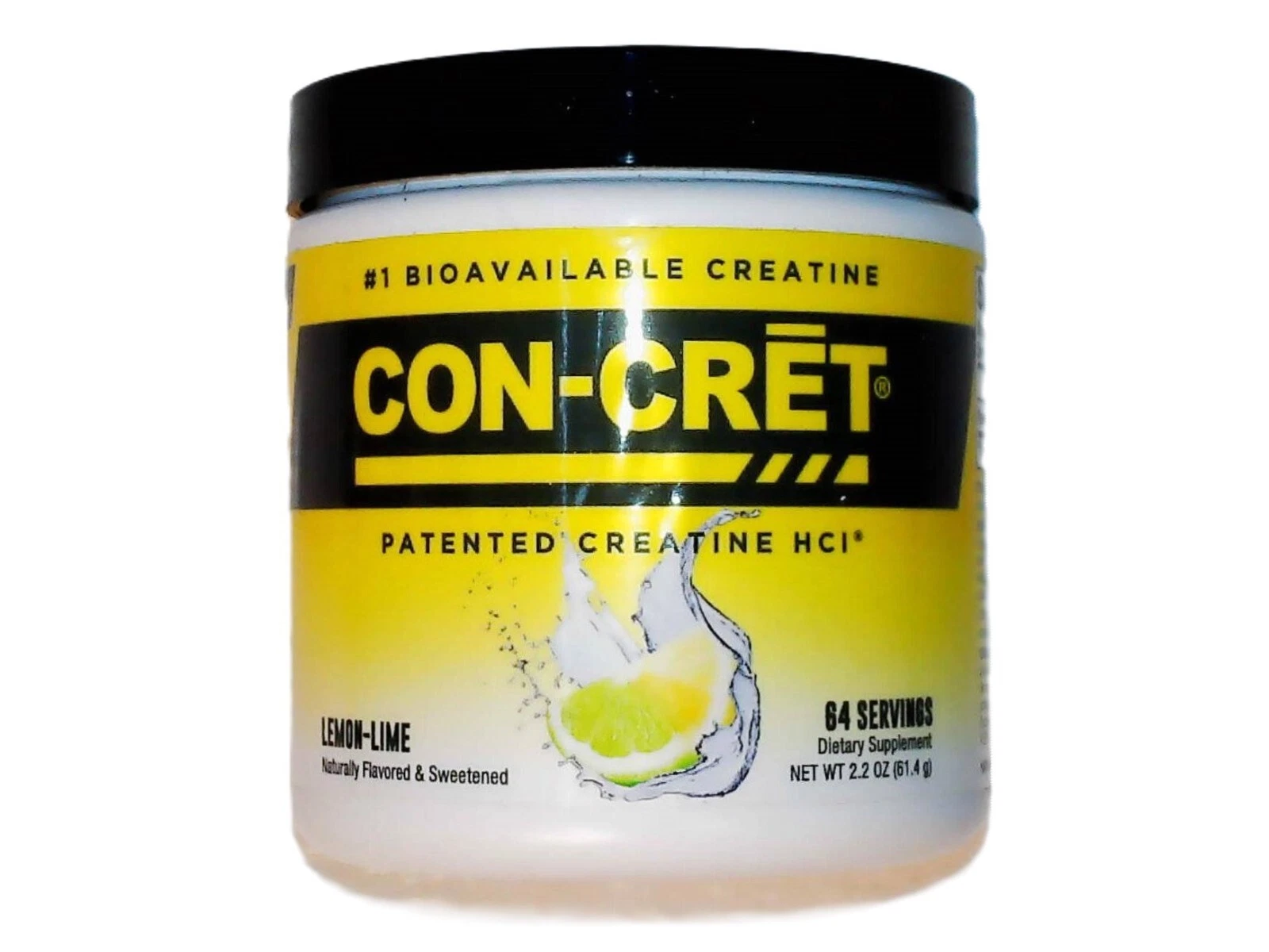 CON-CRET PATENTED CREATINE HCL LEMON-LIME 64 SERVINGS 2.2 Oz POWDER EXP. 01/2026