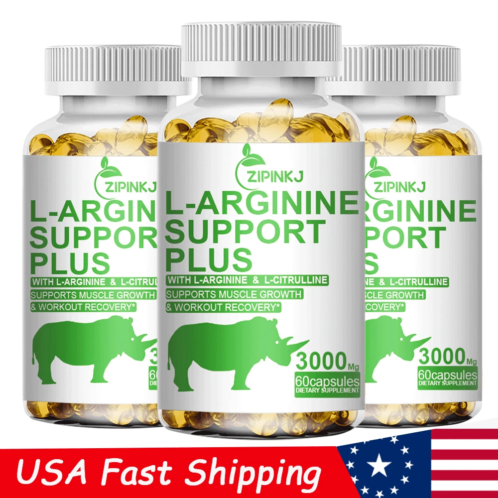 Plus L-Arginine 3000mg Workout Heart Support L-Citruline Muscle growth 180 Caps