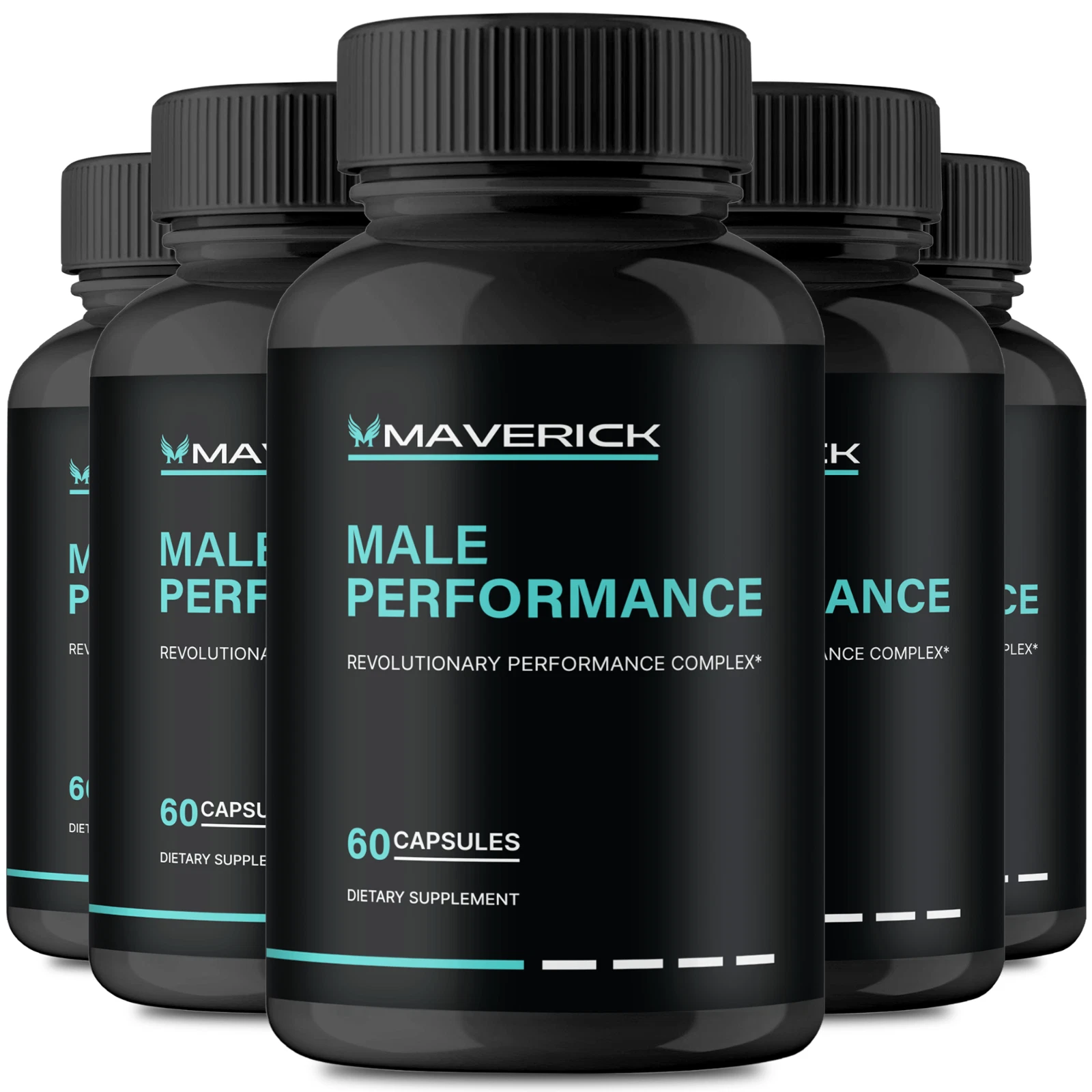 (5 Pack) Maverick Male Pills for Men Advanced Formula - Male Support Capsules