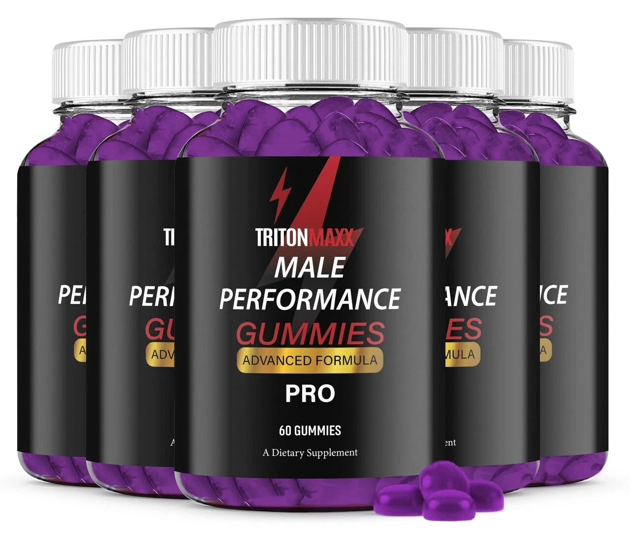 Triton Maxx Gummies for Men Max Strength Formula Vitamin Supplement 300 Gummies