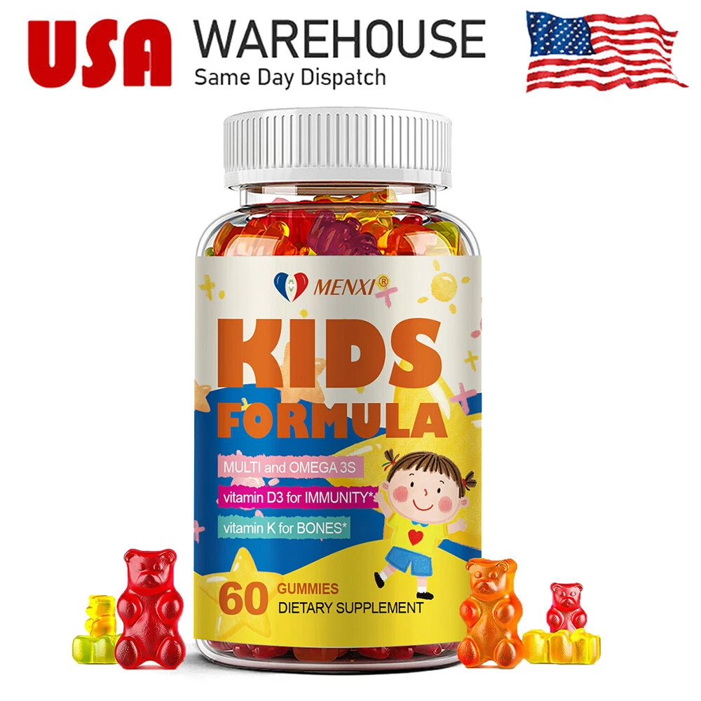 Kids Multivitamin Gummies - Daily Vitamins for Kids, Vitamin C, D3 &Zinc Support