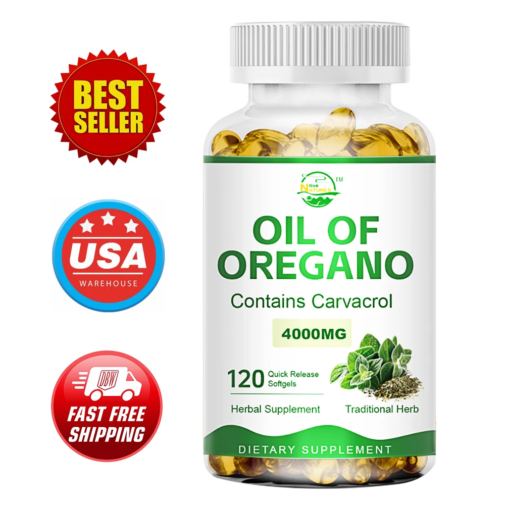 [388320426013] Oregano Oil 4000 mg 120 Softgel Capsules Contains Carvacrol Herbal Supplement US