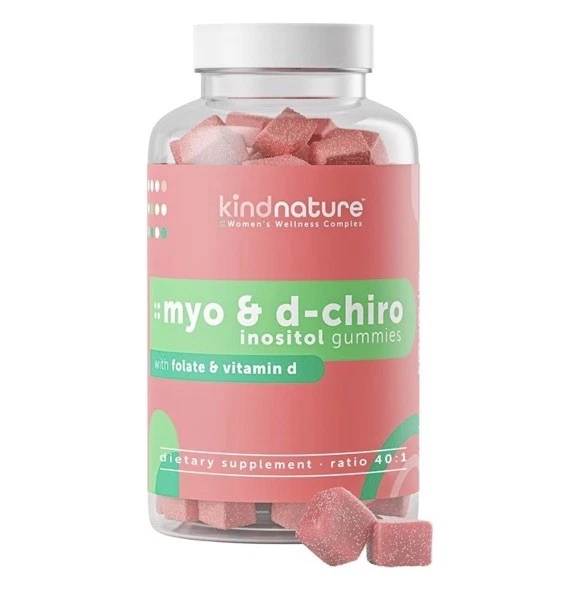 Myo-Inositol D-Chiro Inositol Gummies with Vitamin D Folate 40:1 Ratio PCOS