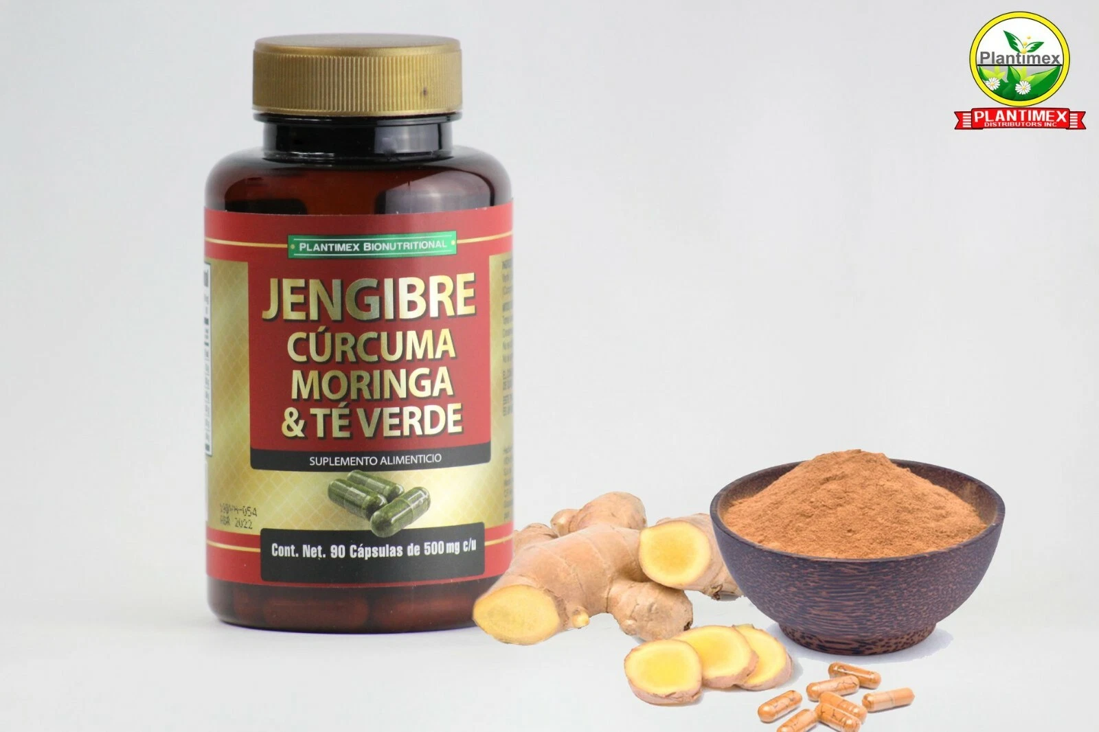 Ginger, Turmeric, Moringa and Green Tea Capsules