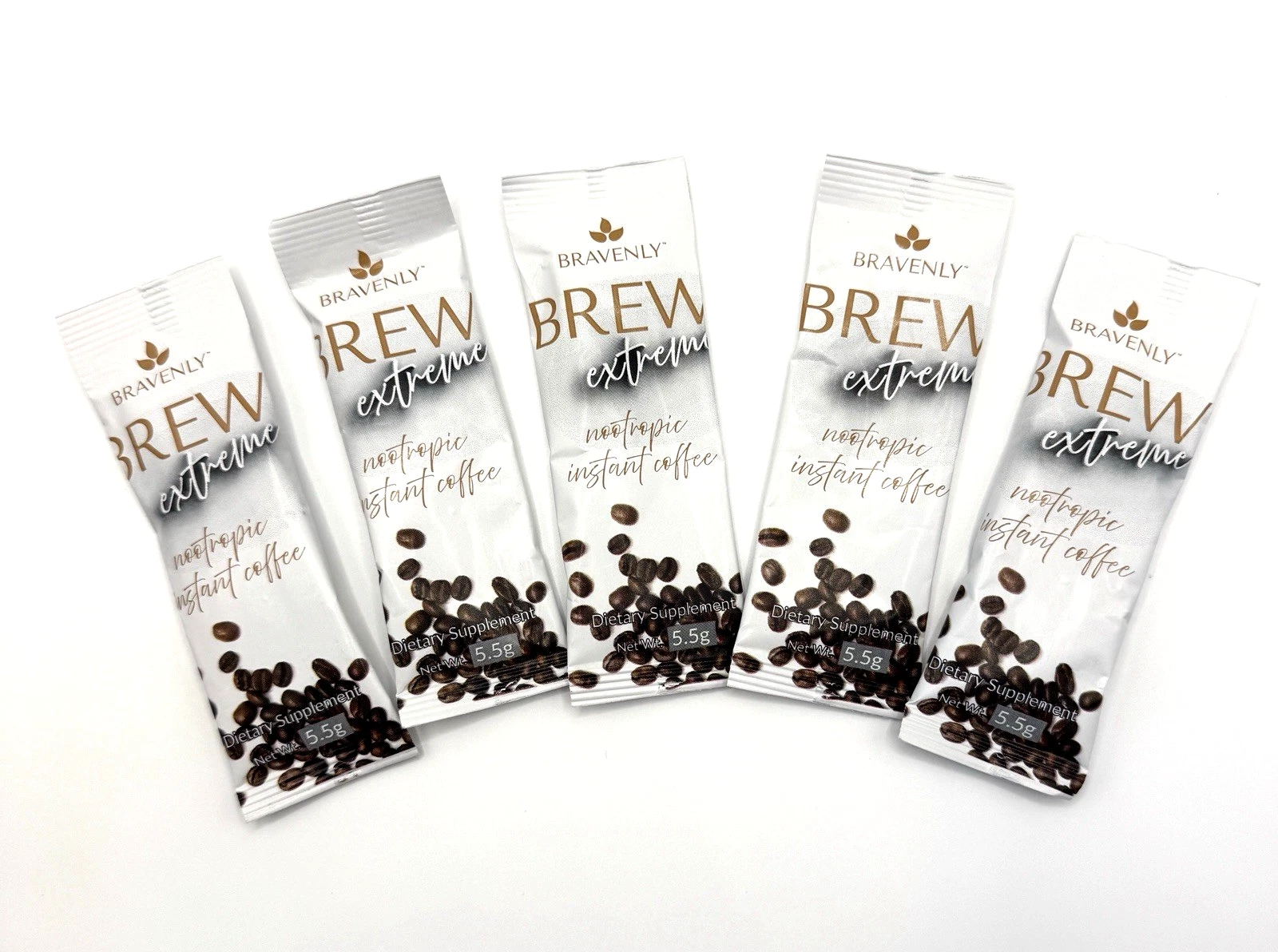 [396783158167] Bravenly Brew Extreme Nootropic Coffee Singles 5 Servings NEW