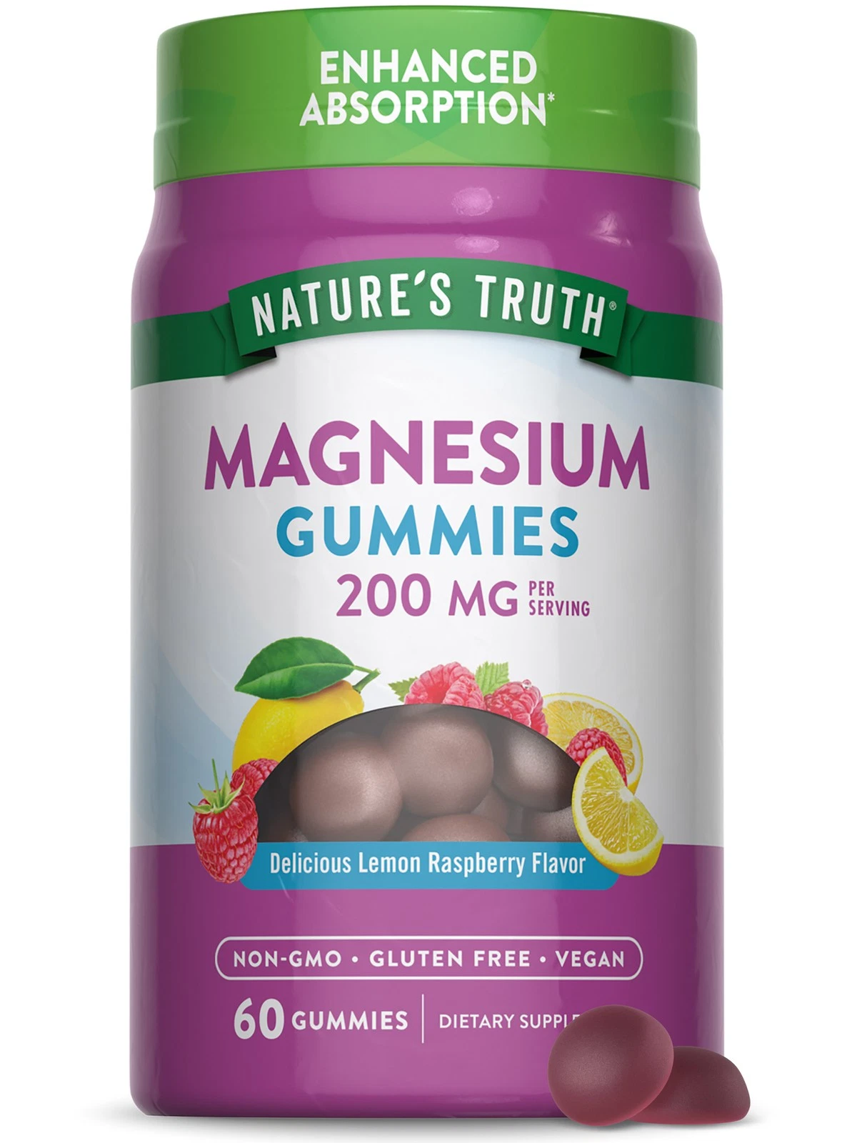 Magnesium Gummies | 200mg | Non-GMO, Gluten Free | by Nature's Truth