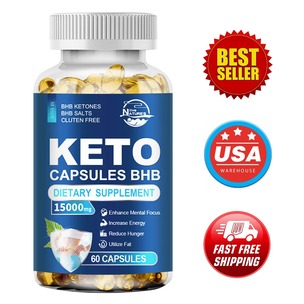 KETO BHB Capsule 15000mg Advanced Weight Loss Diet Pills Fat Burner Carb Blocker