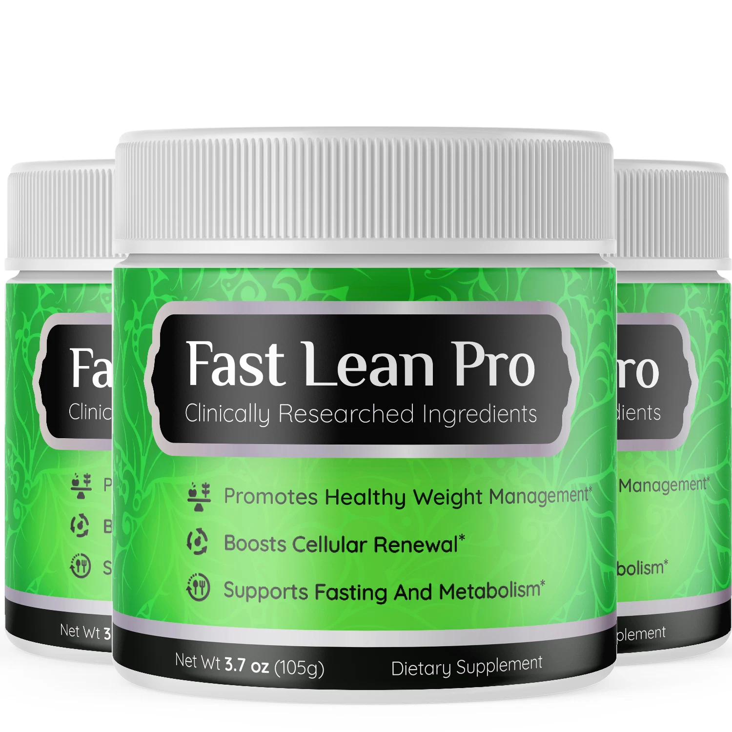 Fast Lean Pro Powder Weight Management Support Shake Support Metabolism (3 Pack)