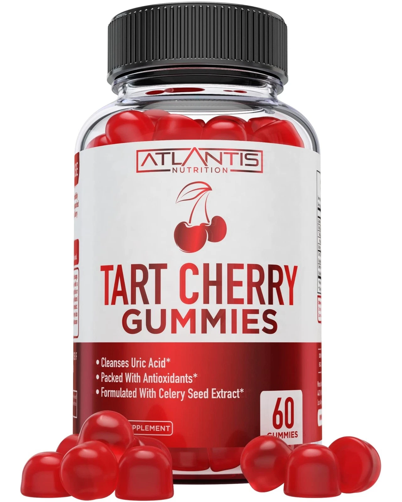 Atlantis Nutrition Tart Cherry Gummies with Celery Seed Extract - Advanced Uric