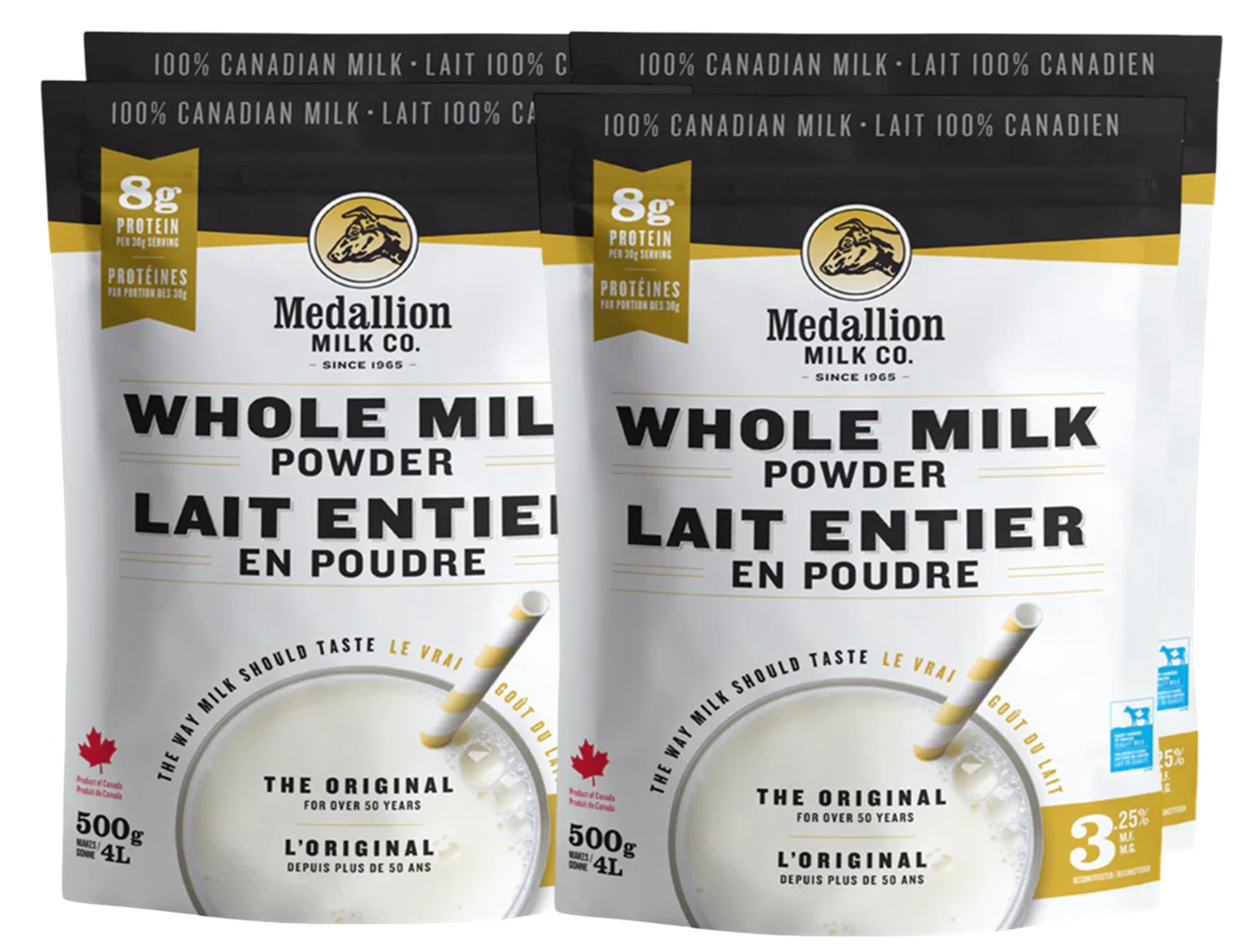 MEDALLION Whole Milk Powder 500g(加拿大 MEDALLION 全脂奶粉 袋裝 500g)