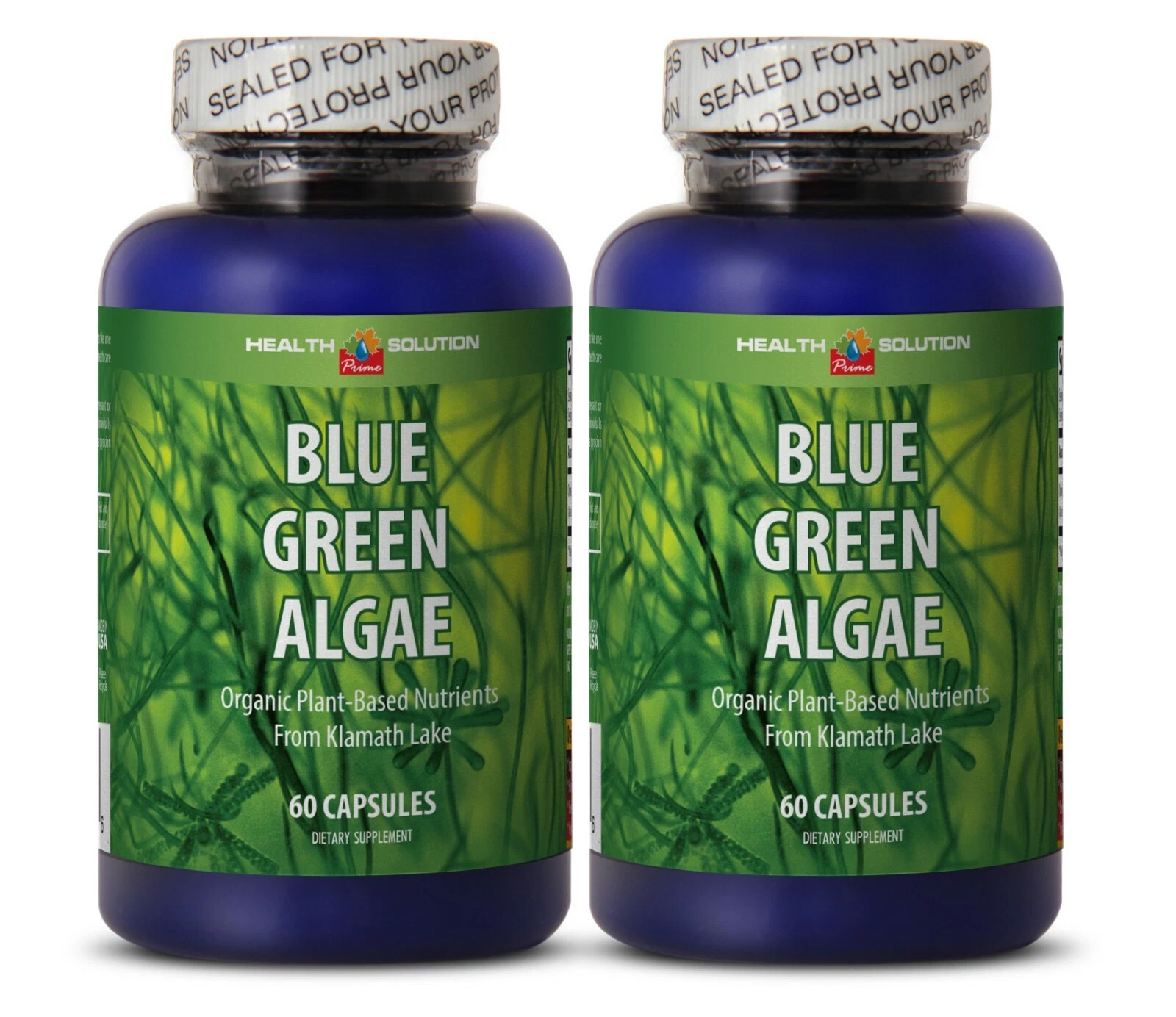 Klamath Lake immune support - BLUE GREEN ALGAE 500mg - 2 Bottles 120 Capsules